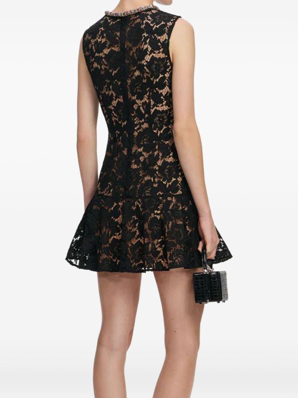 self-portrait dresses black polyamide - women