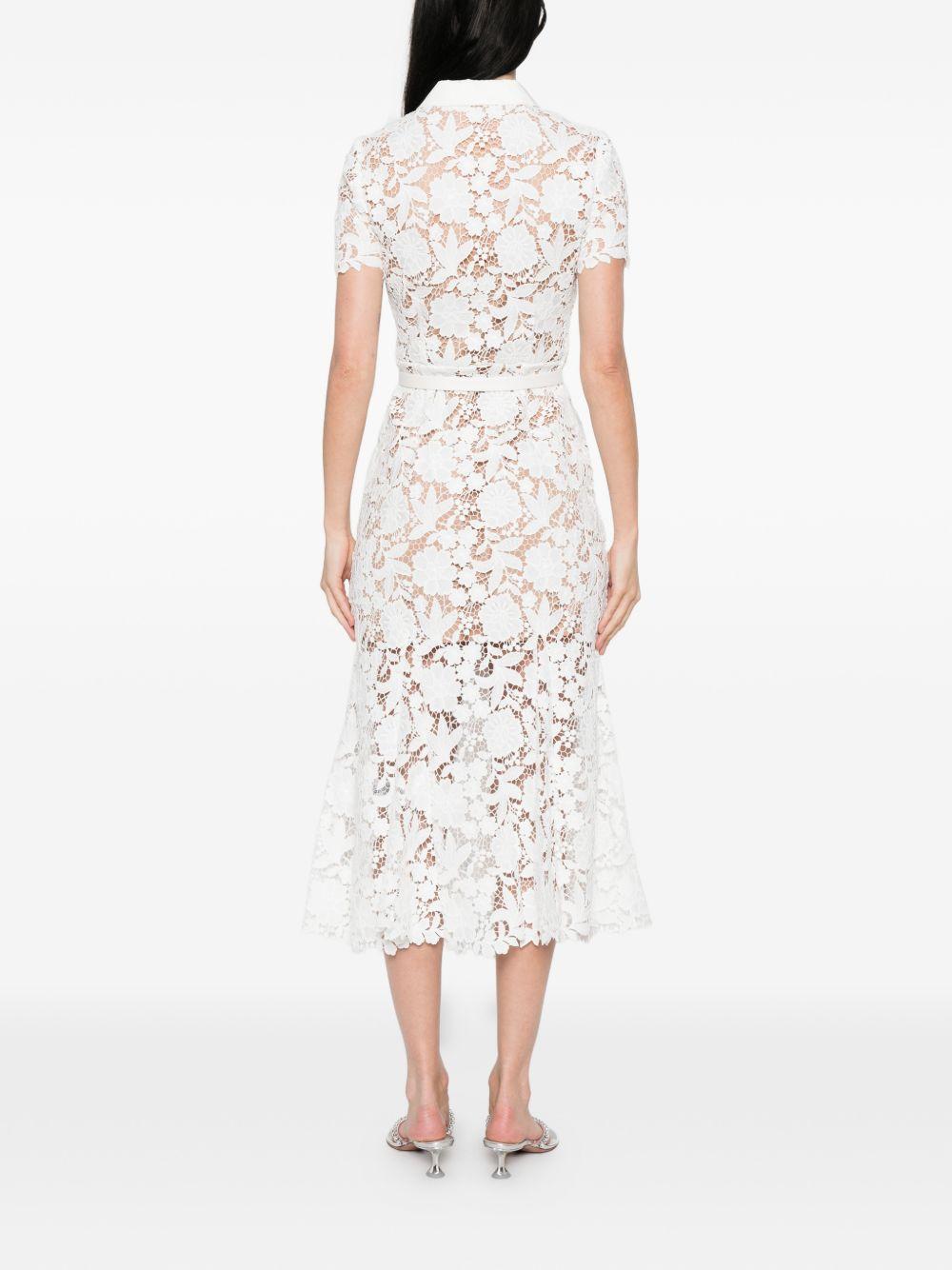 self-portrait dresses white polyester - women