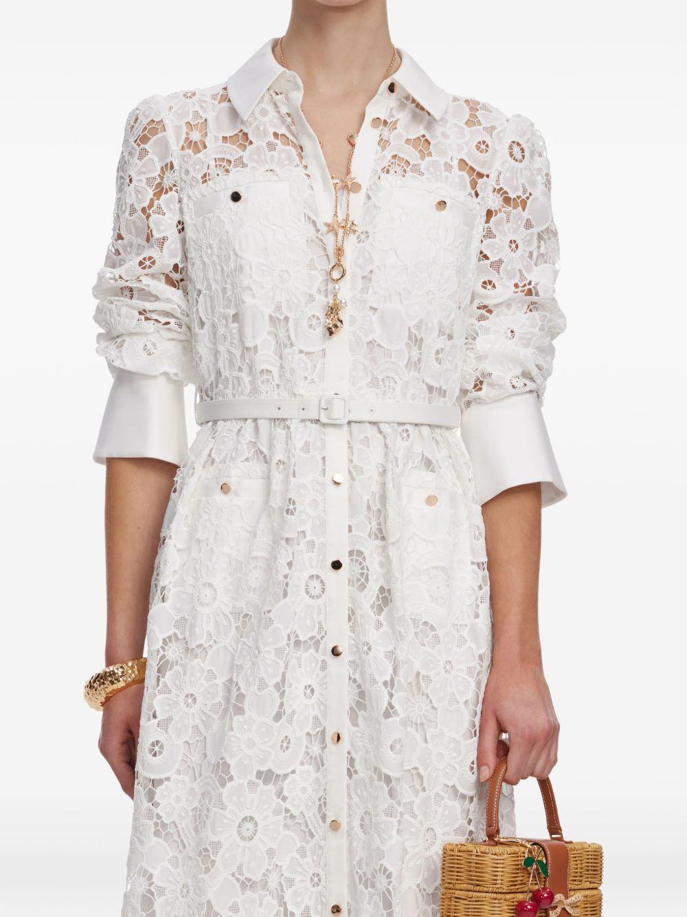 self-portrait dresses white polyester - women
