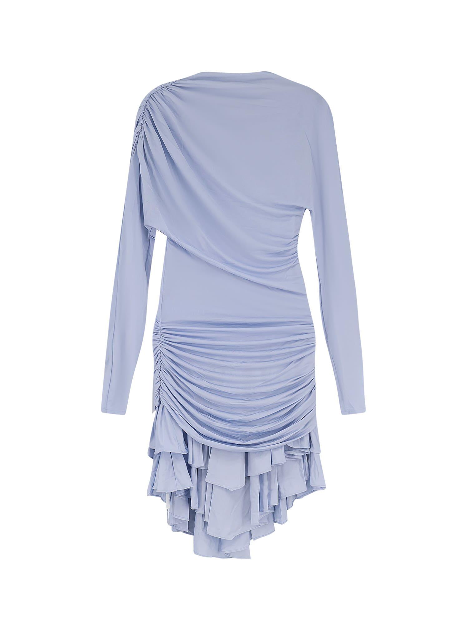 self-portrait gathered jersey mini dress