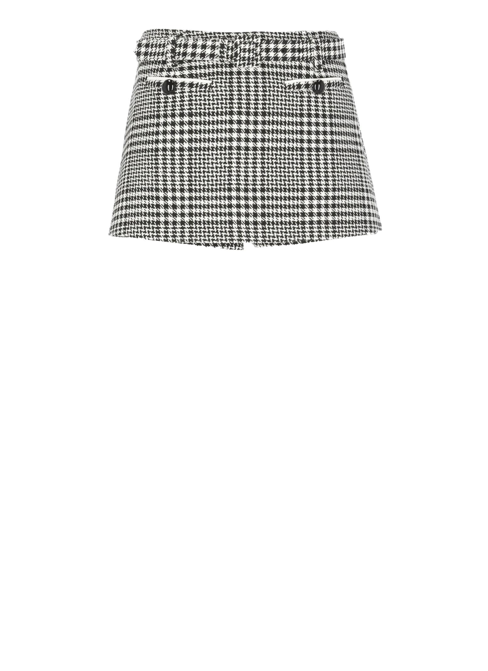 self-portrait houndstooth mini skirt