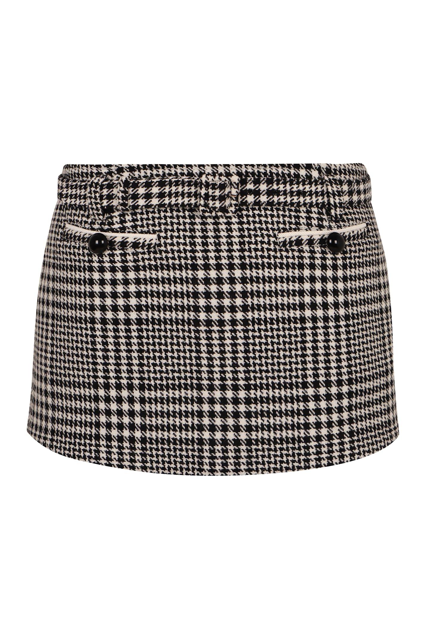 self-portrait houndstooth skort