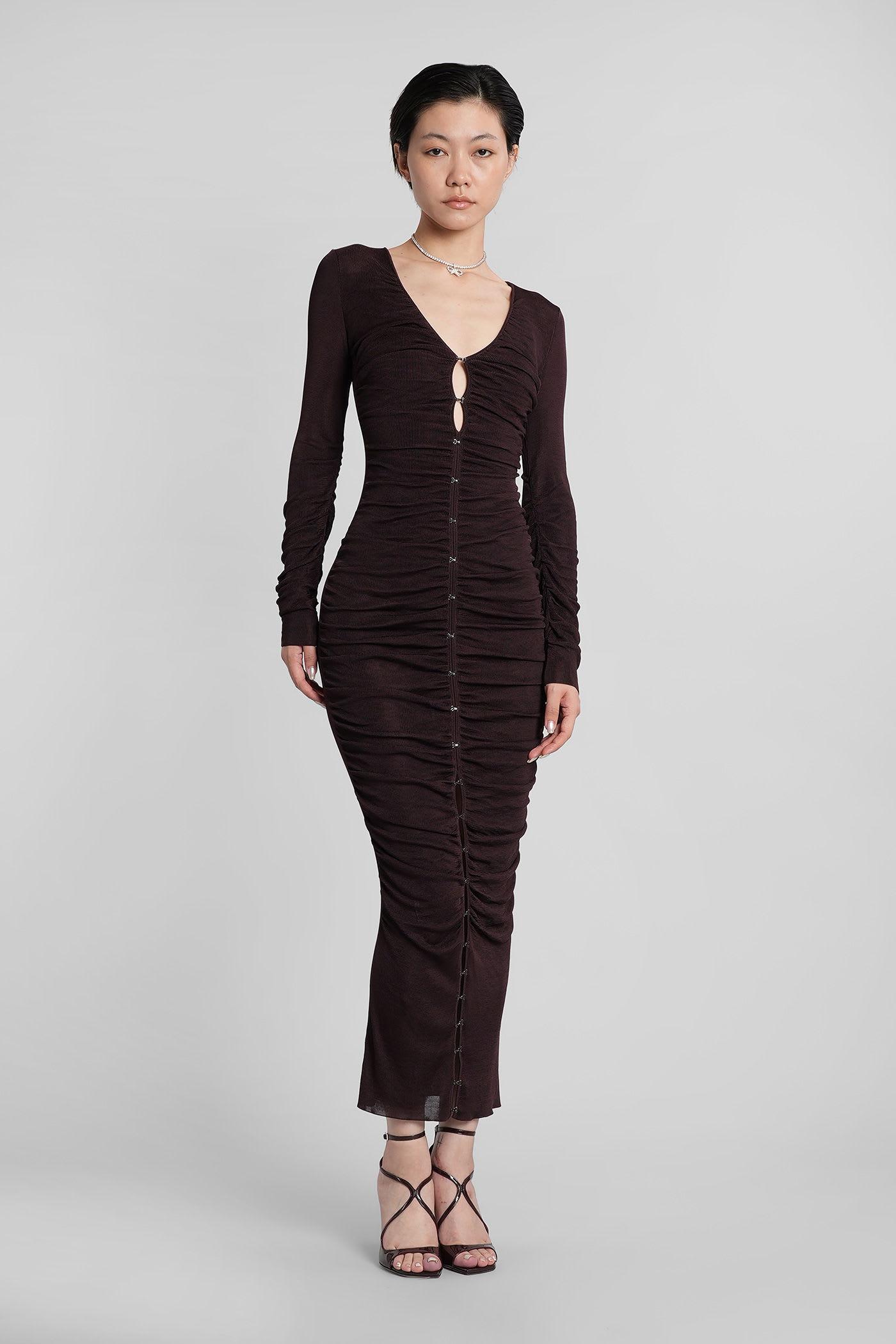 self-portrait in brown viscose