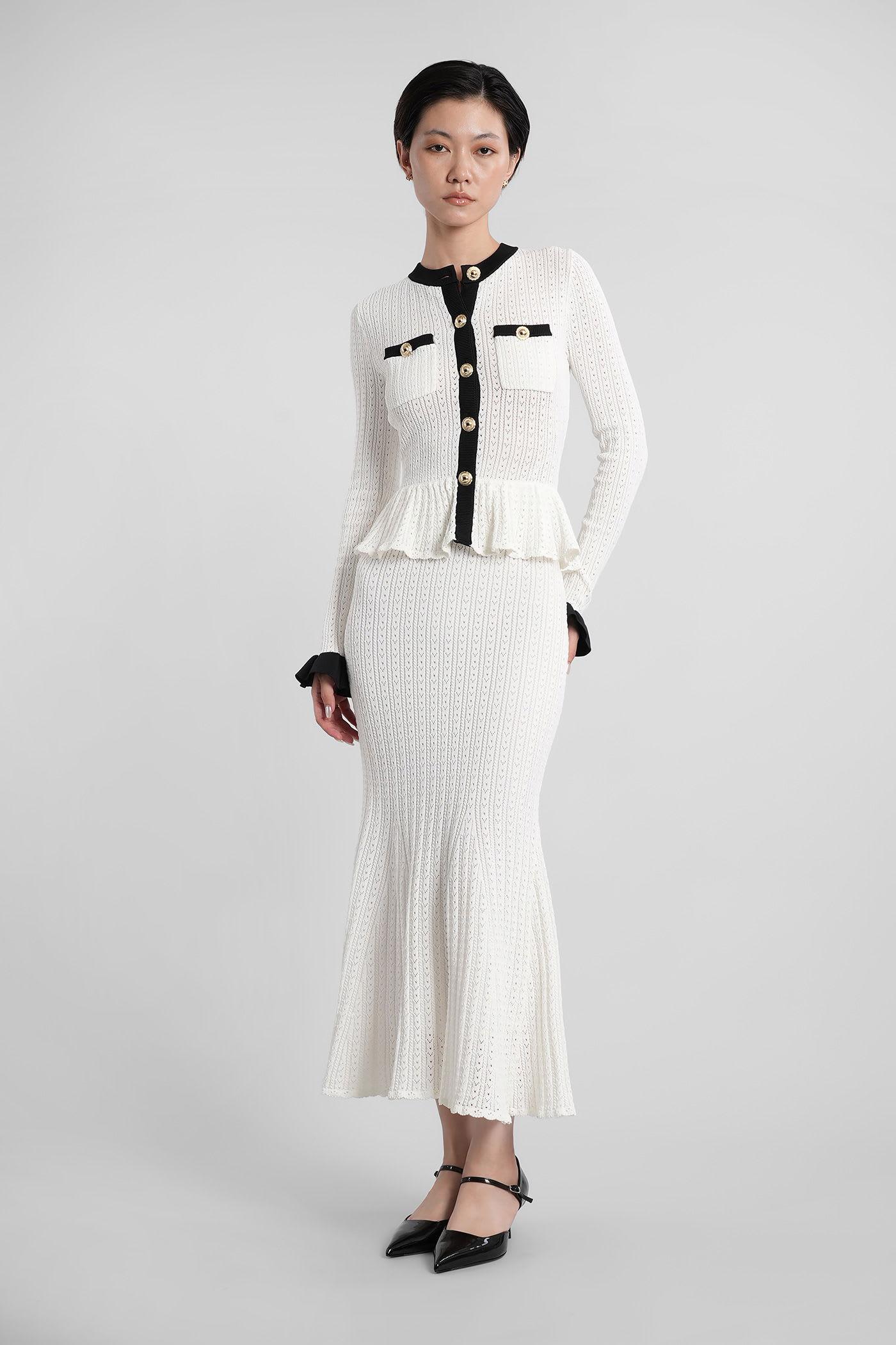 self-portrait in white viscose