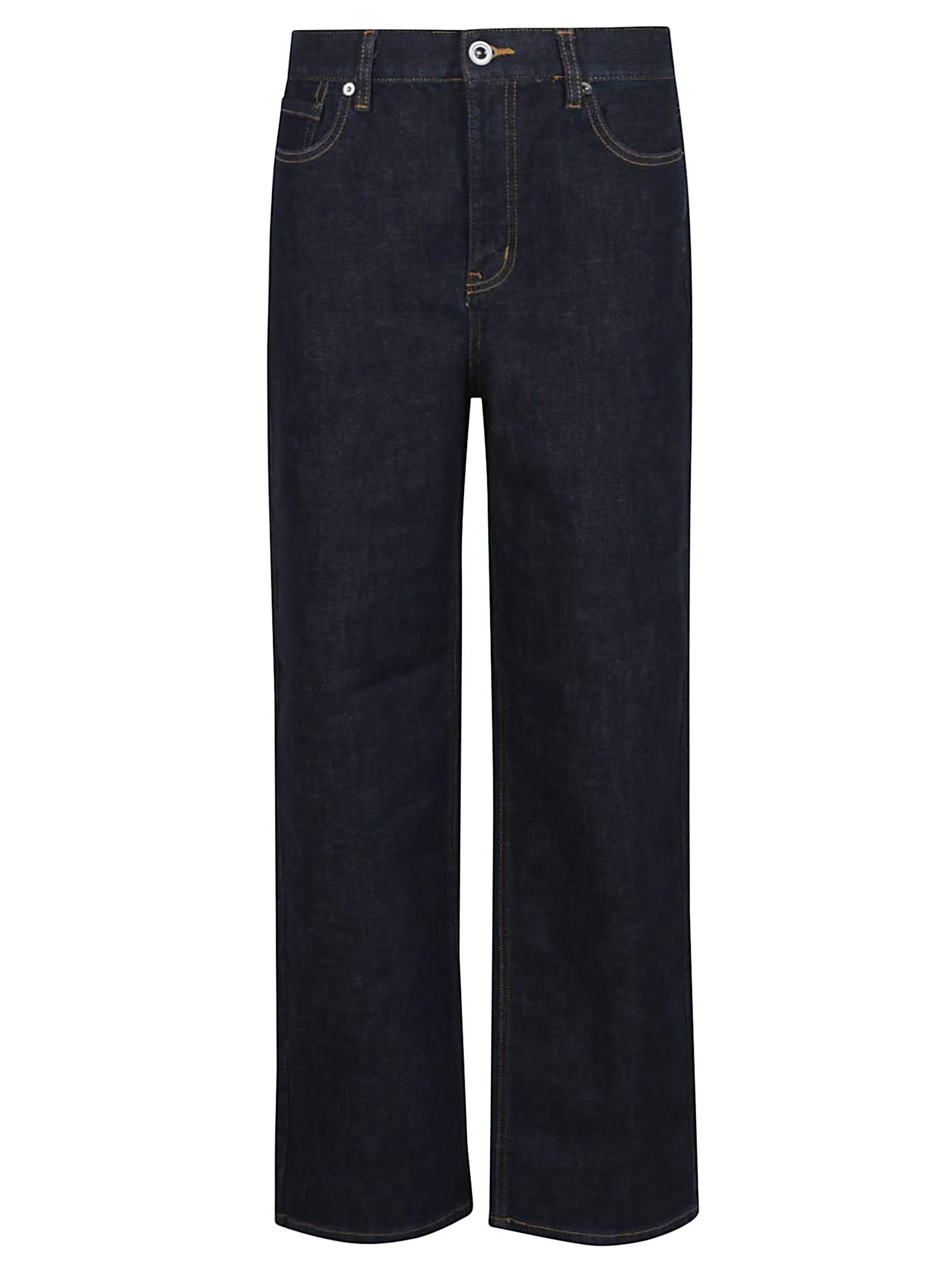 self-portrait indigo straight leg jeans