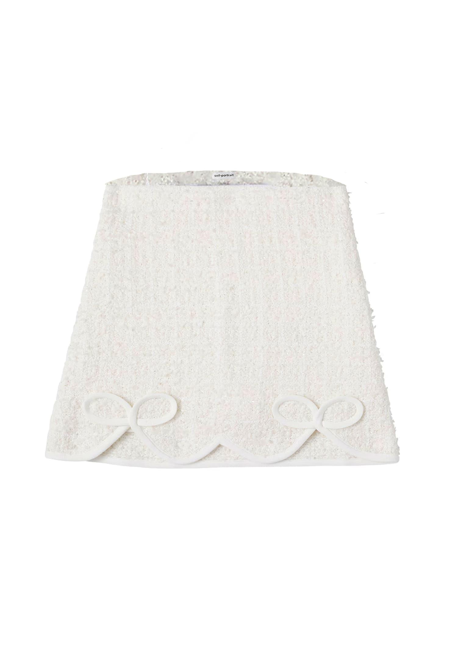 self-portrait ivory skirt for girl with bows