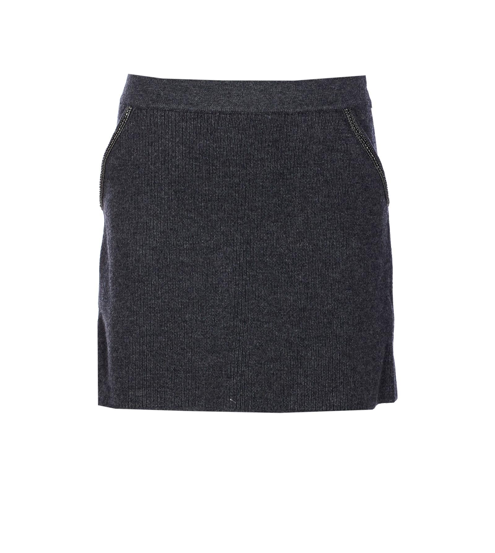 self-portrait knit mini skirt