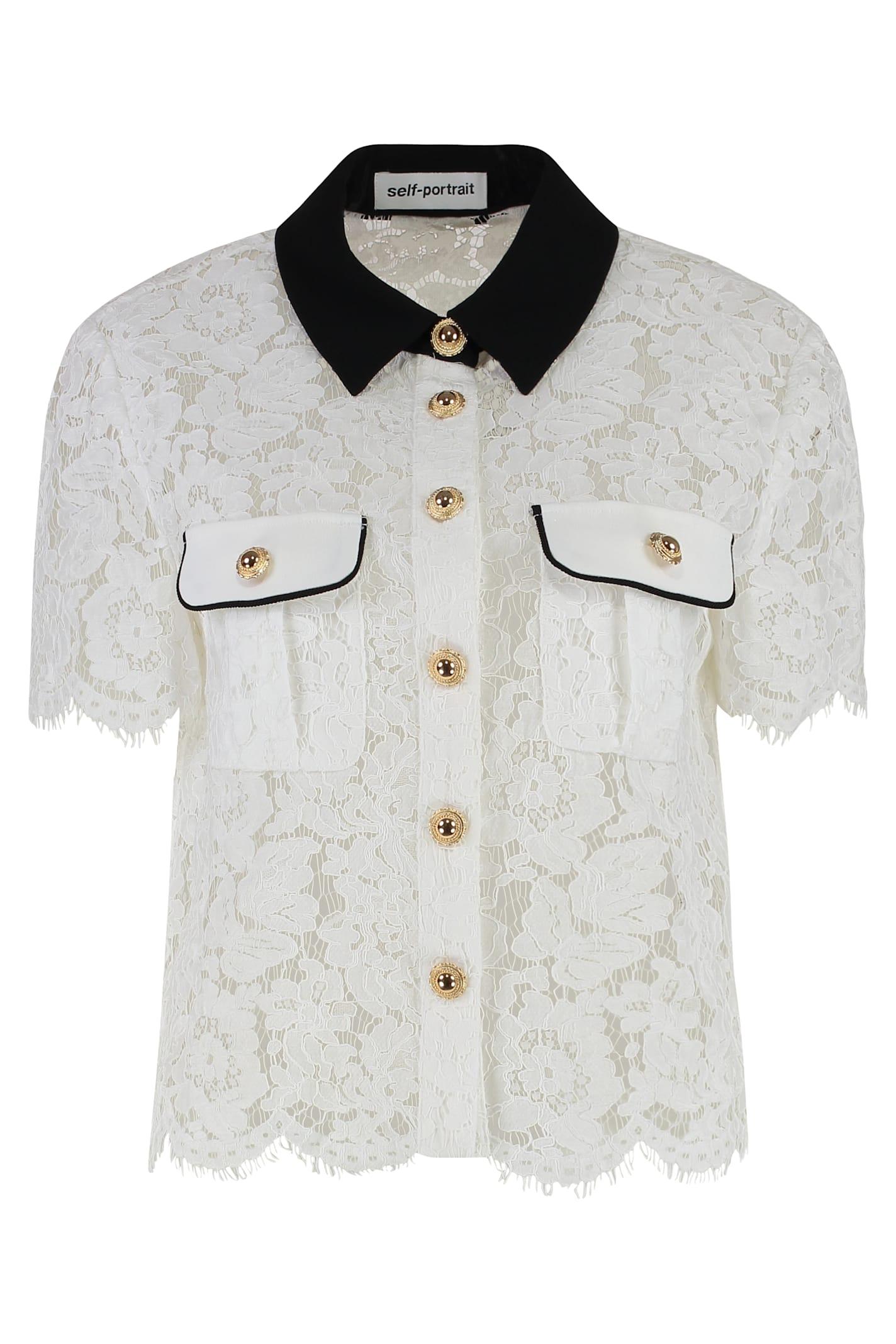 self-portrait lace shirt