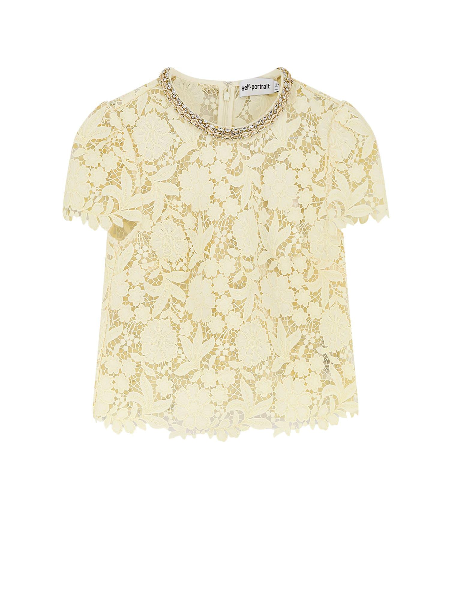 self-portrait lace top