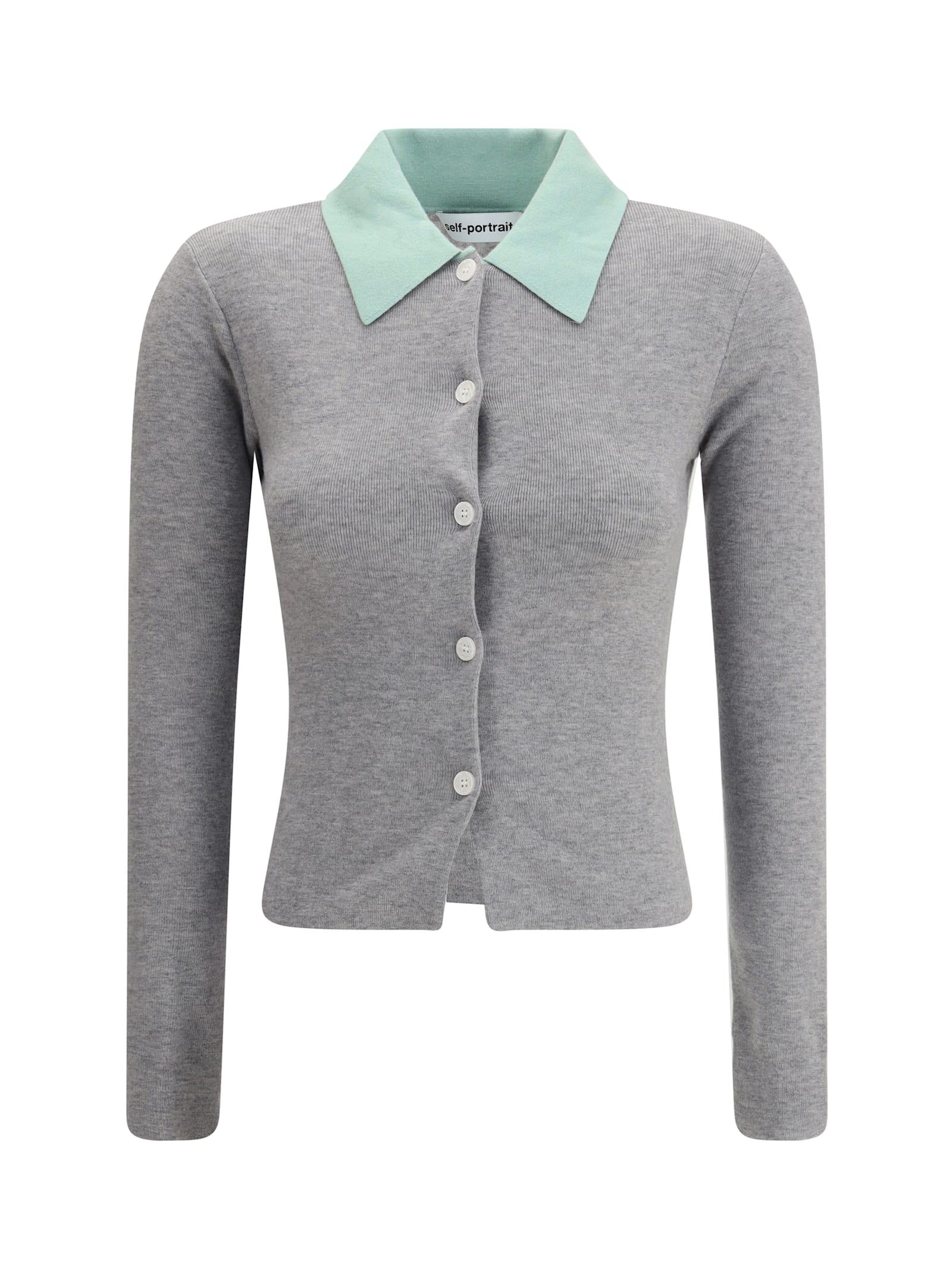 self-portrait merino wool cardigan