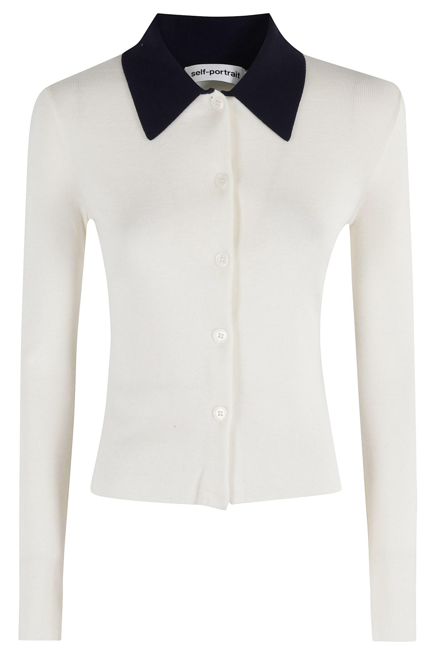 self-portrait merino wool cardigan