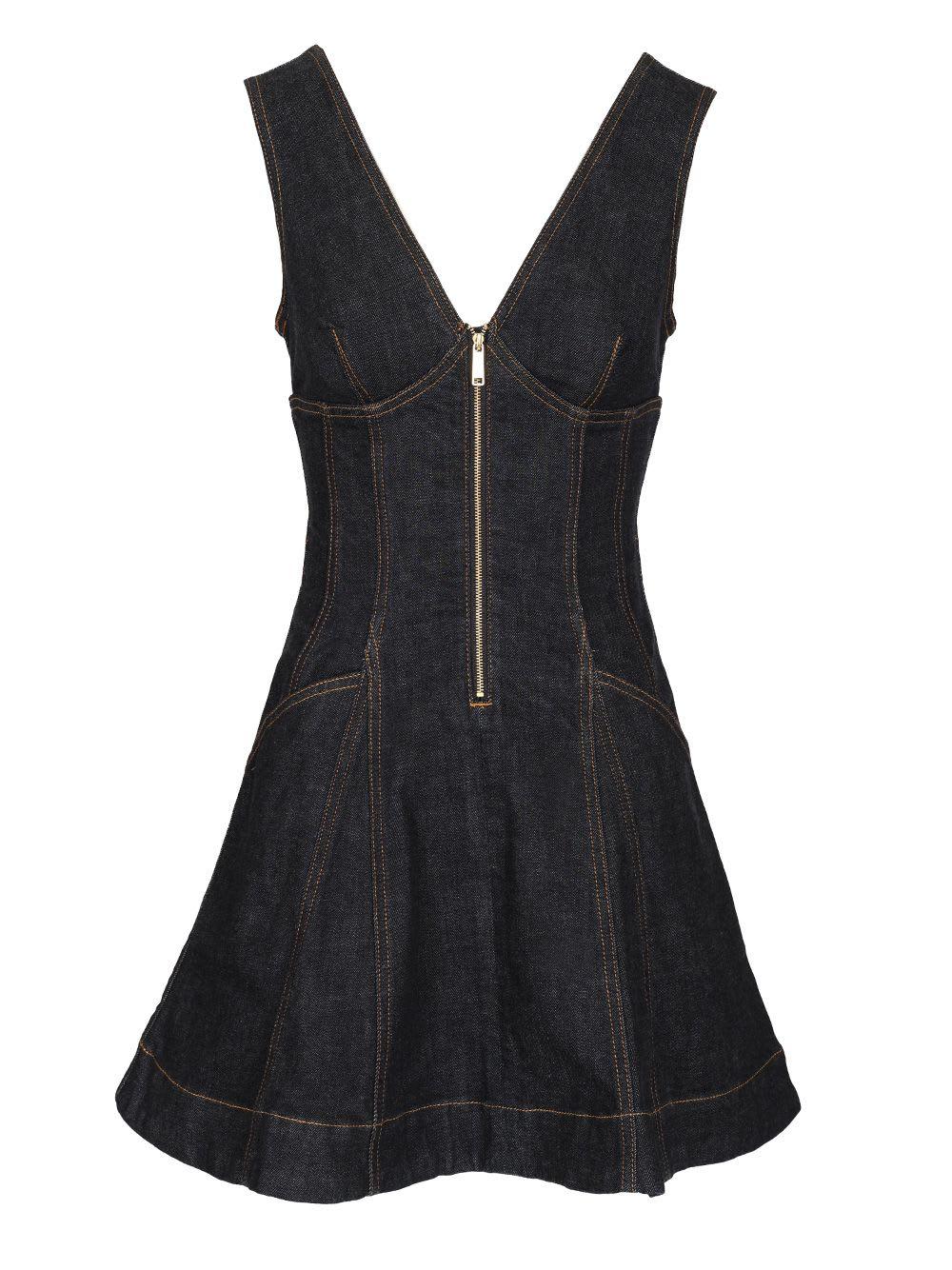 self-portrait mini denim dress