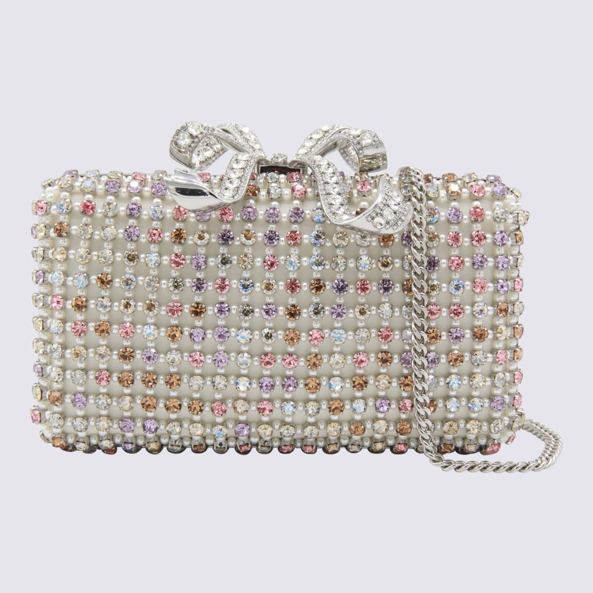self-portrait multicolor crystal bag
