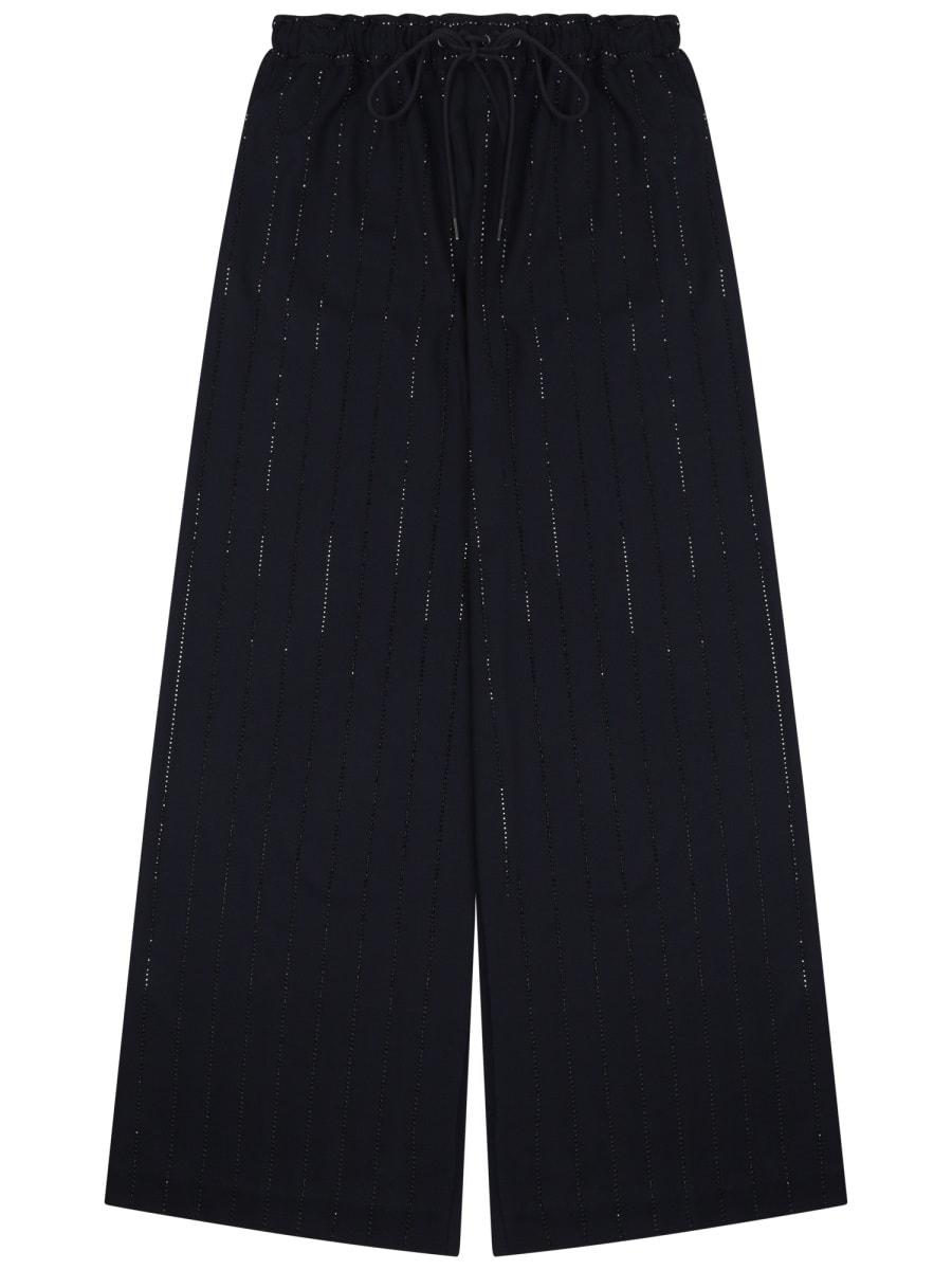 self-portrait pants with rhinestones