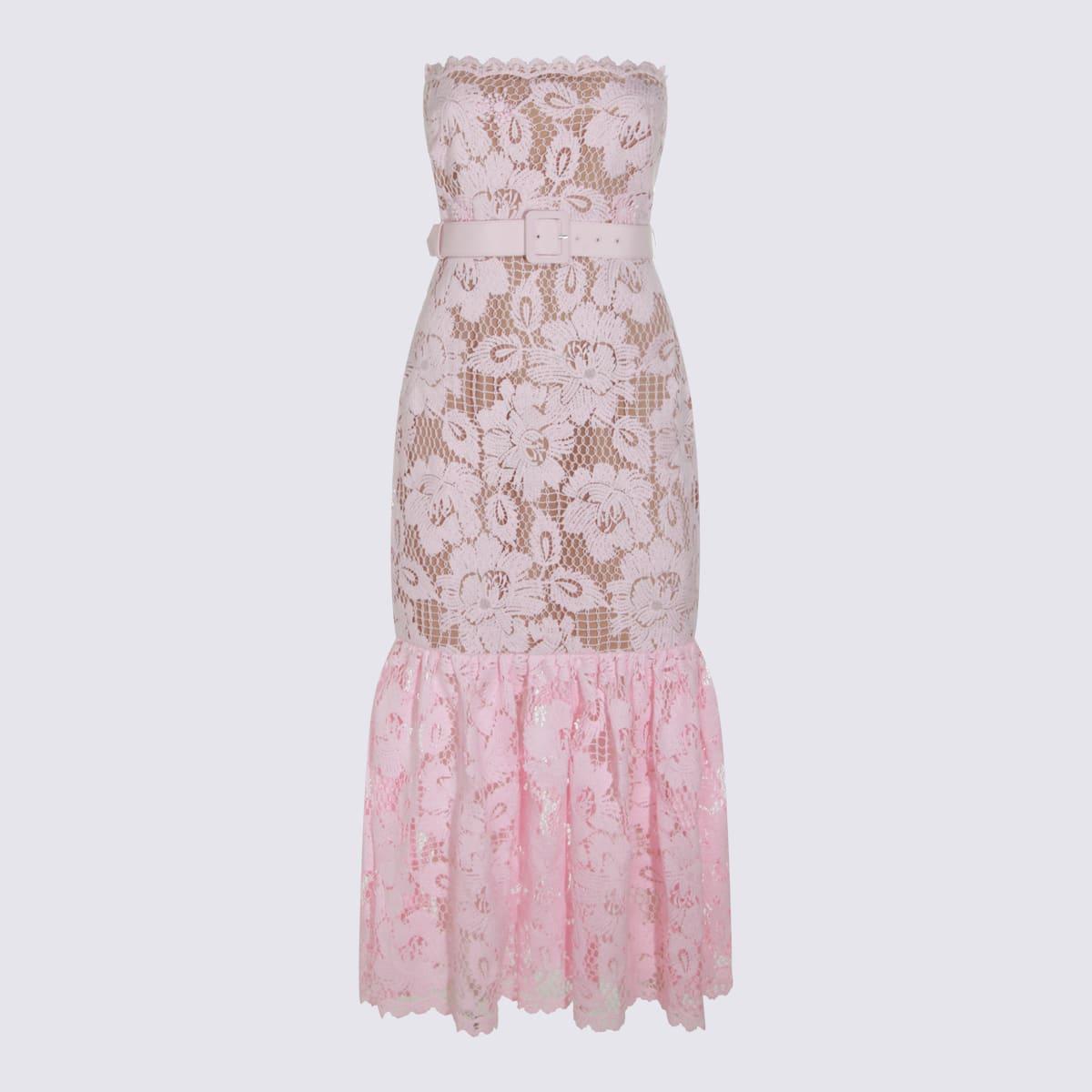 self-portrait pink midi dress