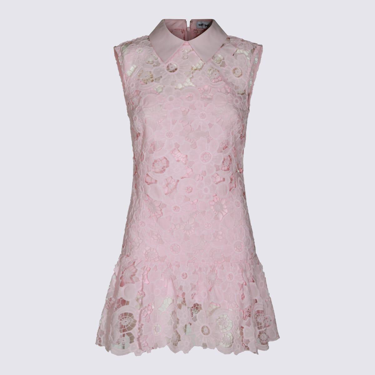 self-portrait pink mini dress