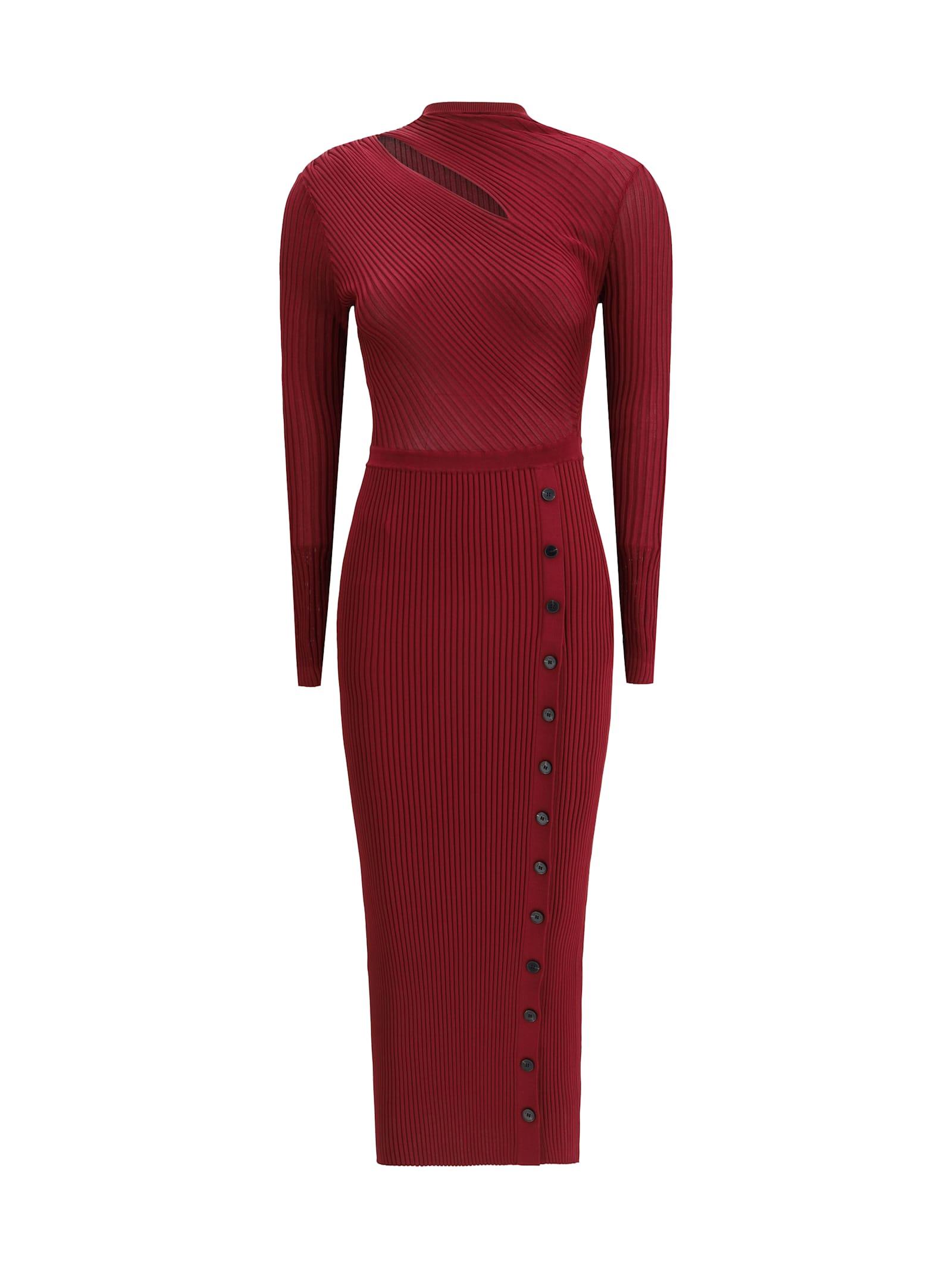 self-portrait ribbed midi dress