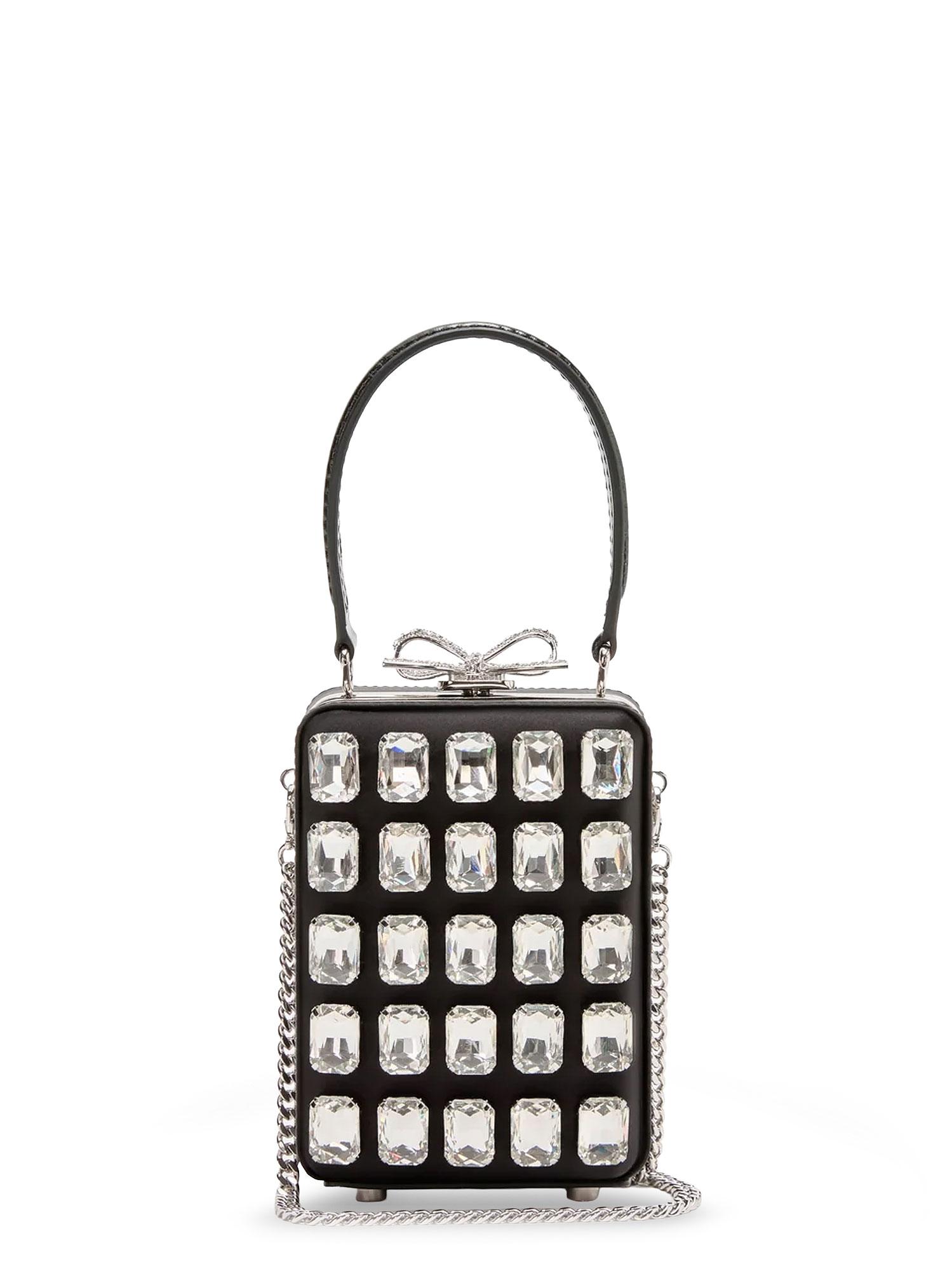 self-portrait self portrait bags black satin/cristalli - women