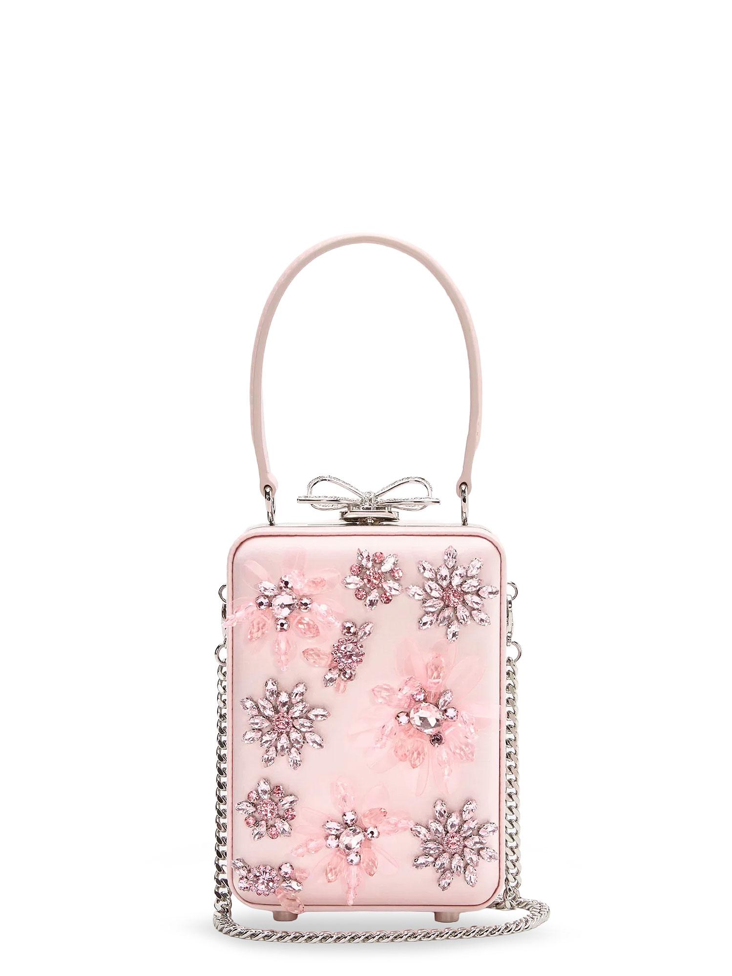 self-portrait self portrait bags pink satin/cristalli - women