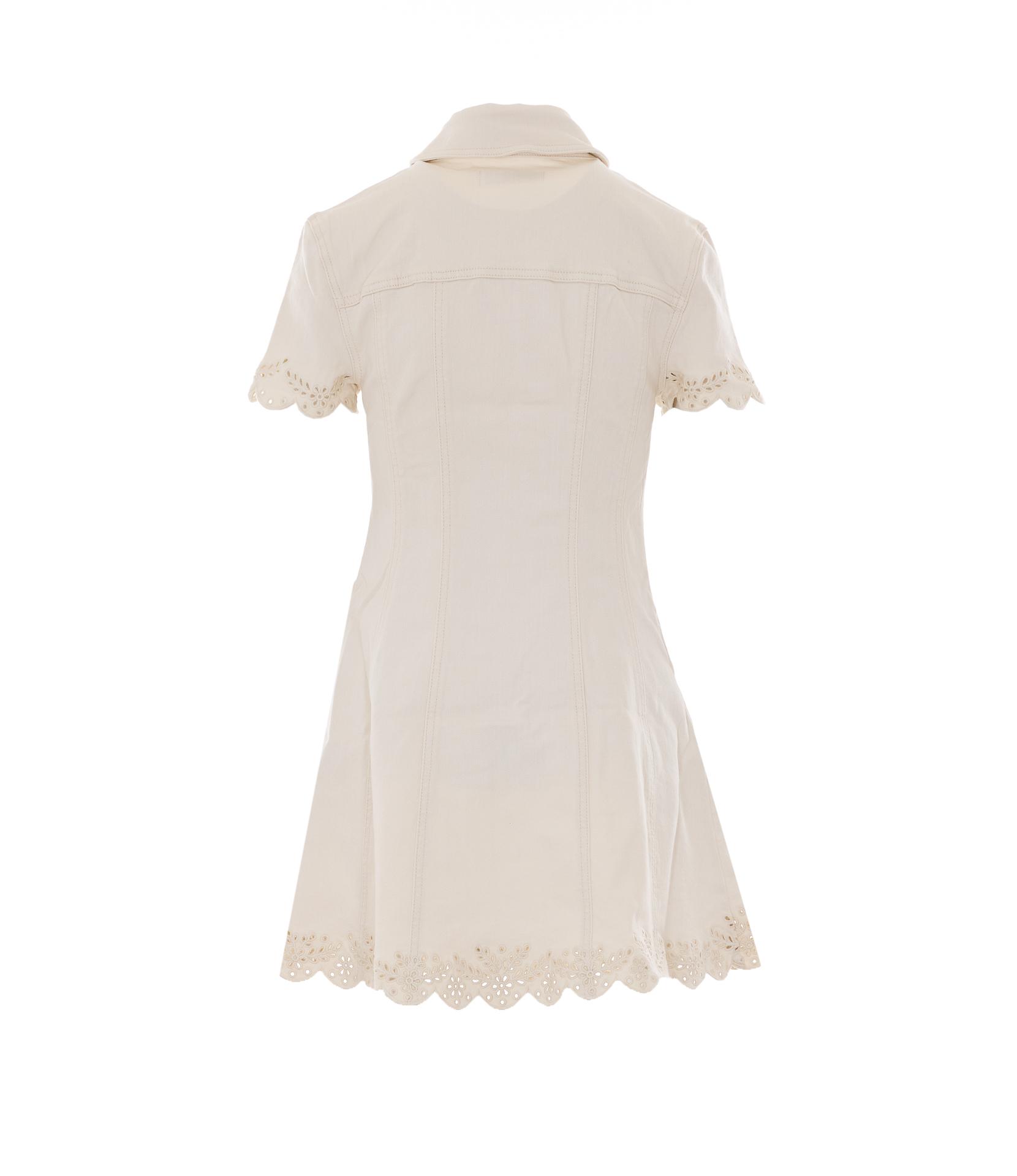 self-portrait self portrait dresses white cotton - women