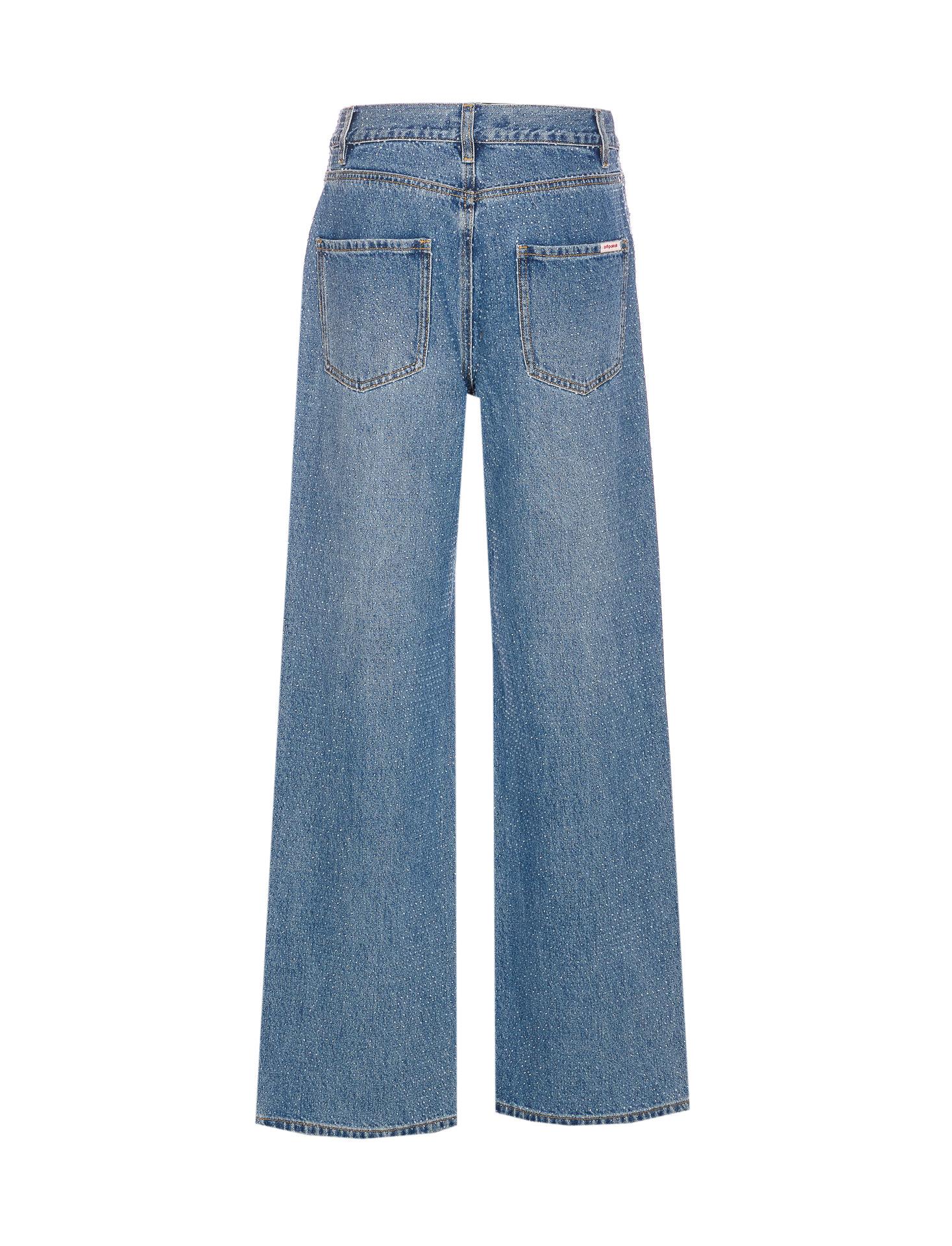 self-portrait self portrait jeans blue cotton - women