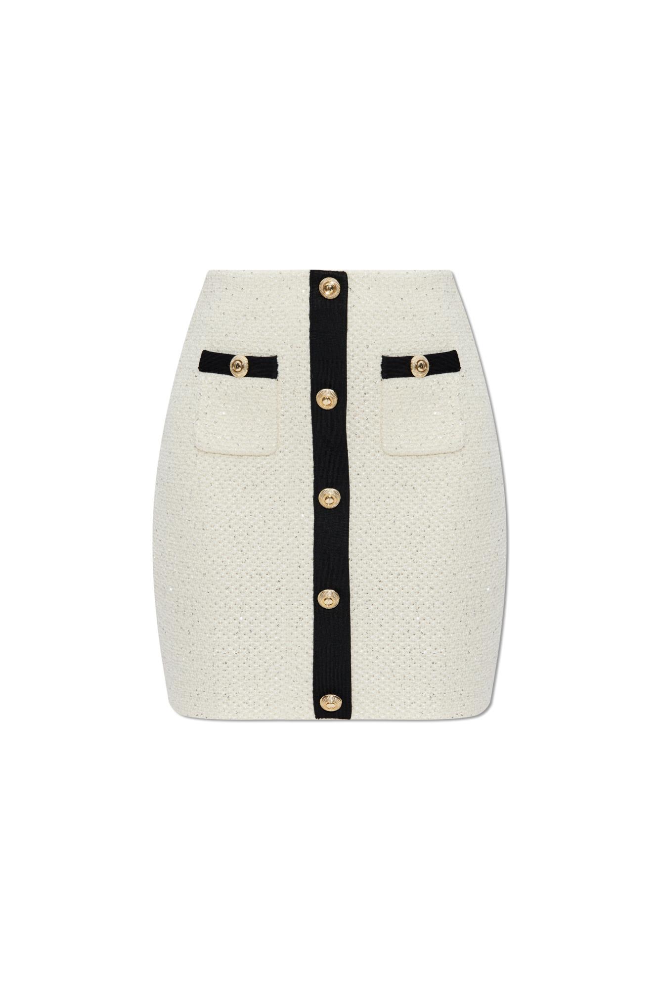 self-portrait self portrait skirt with shimmering appliqués