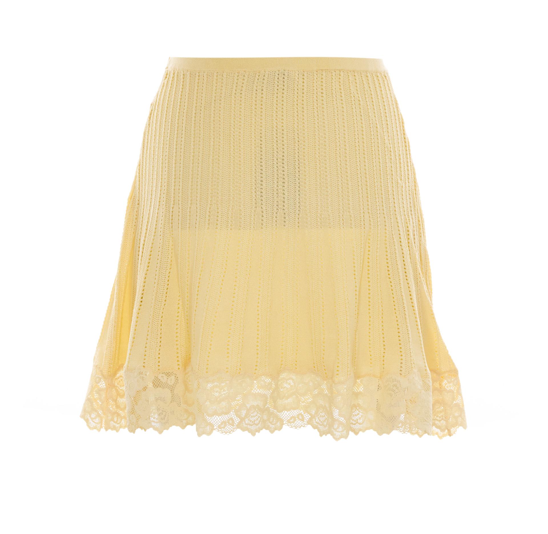 self-portrait self portrait skirts yellow viscose - women