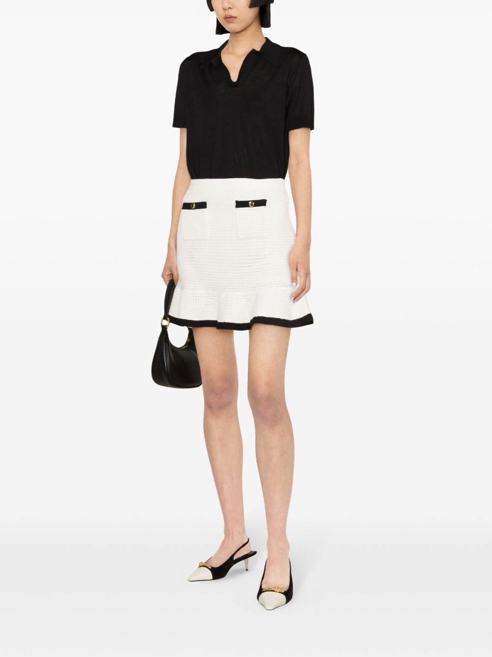 self-portrait skirts white polyester - women
