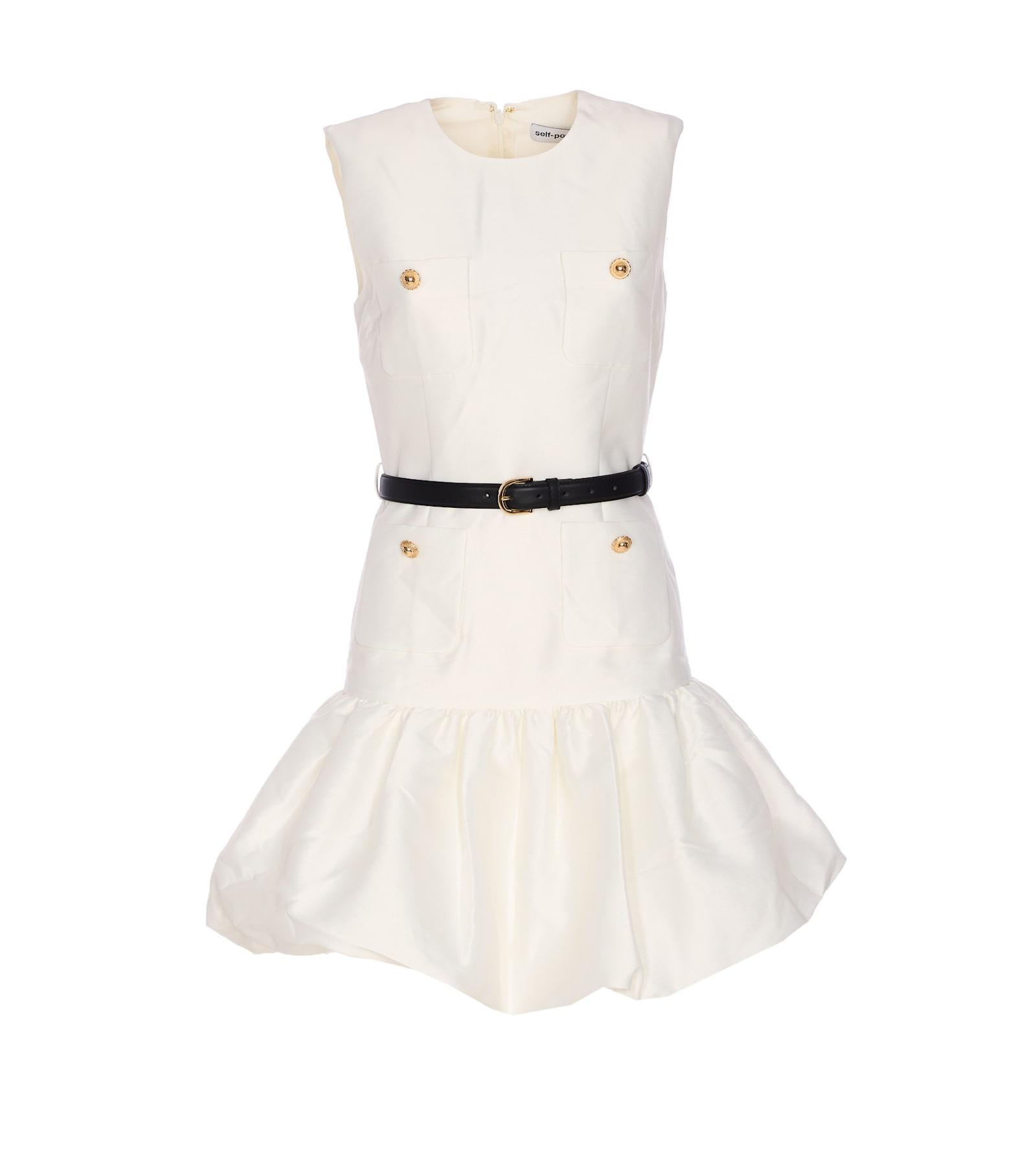 self-portrait taffeta mini dress