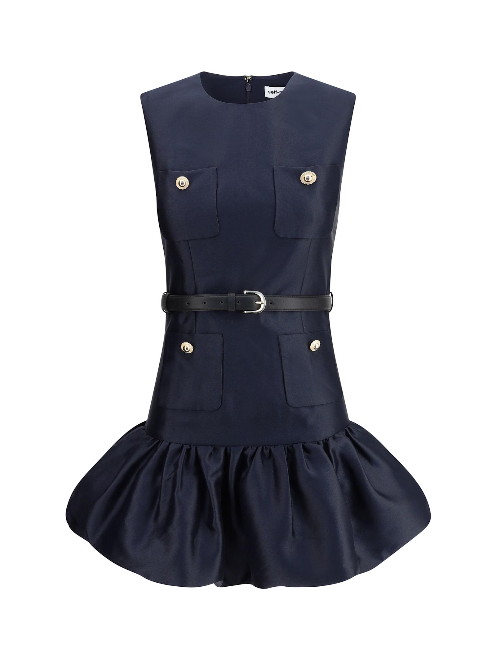 self-portrait taffeta mini dress