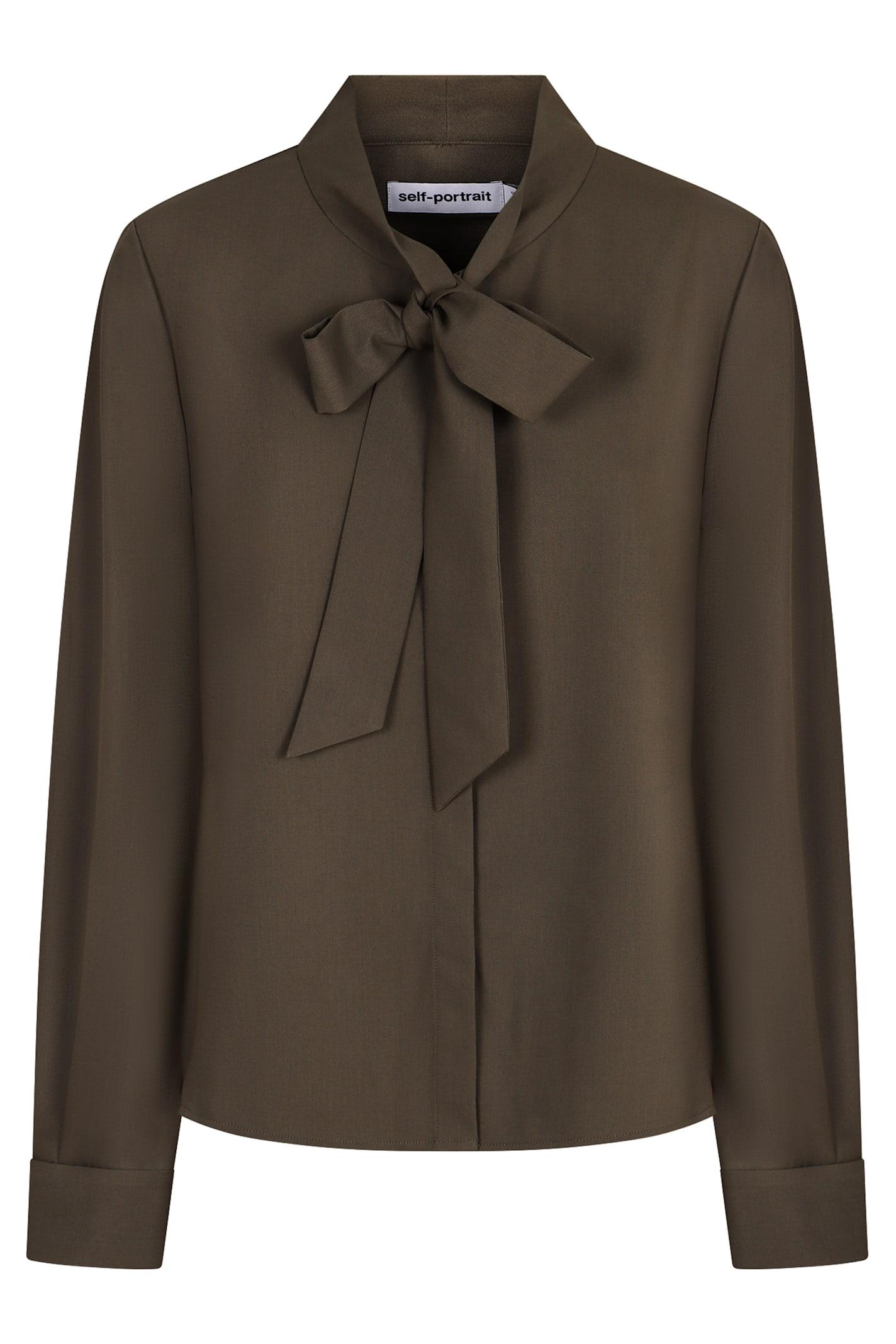 self-portrait twill blouse