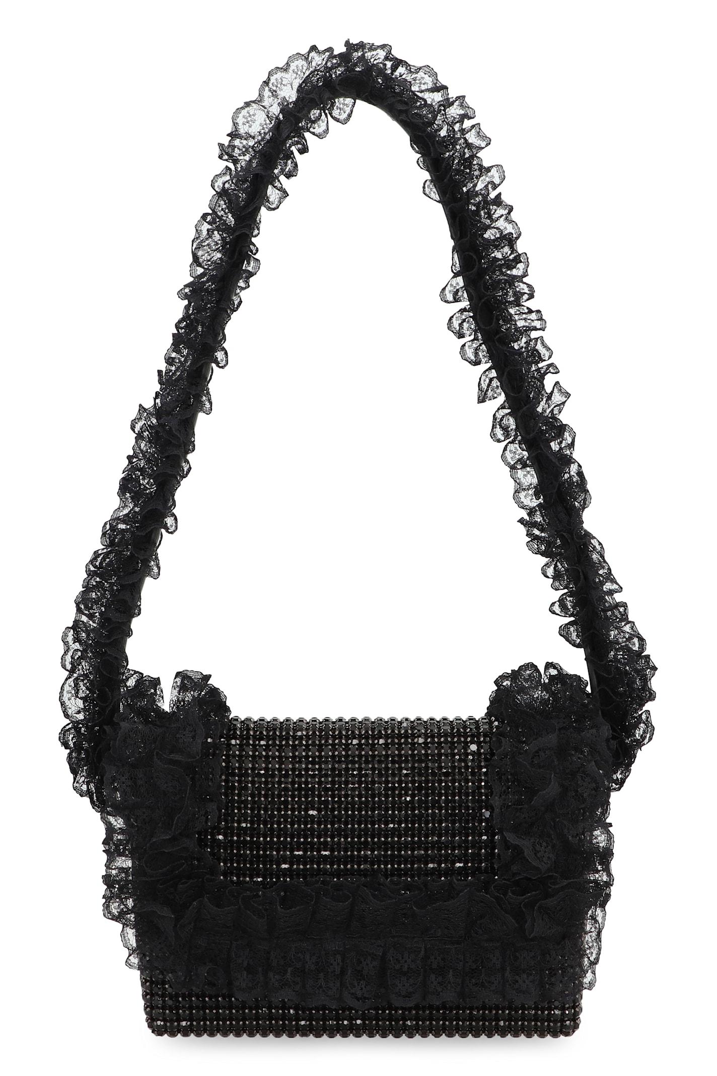 self-portrait x christopher kane - shoulder bag with rhinestones