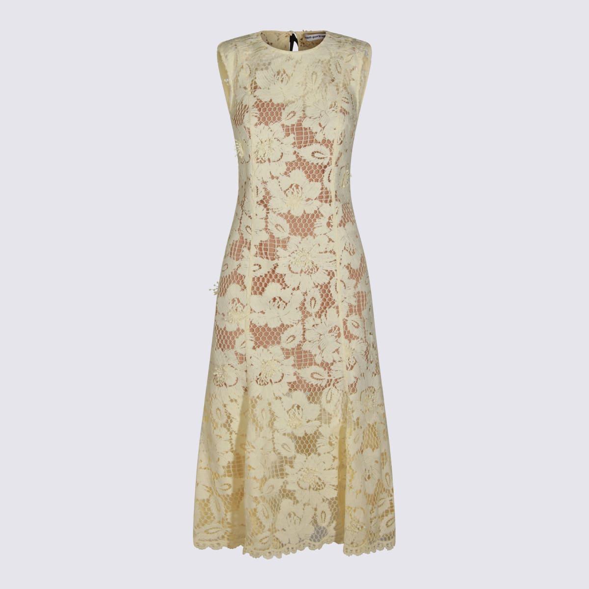 self-portrait yellow midi dress