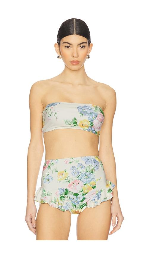 selkie the bandeau bikini top in ivory.