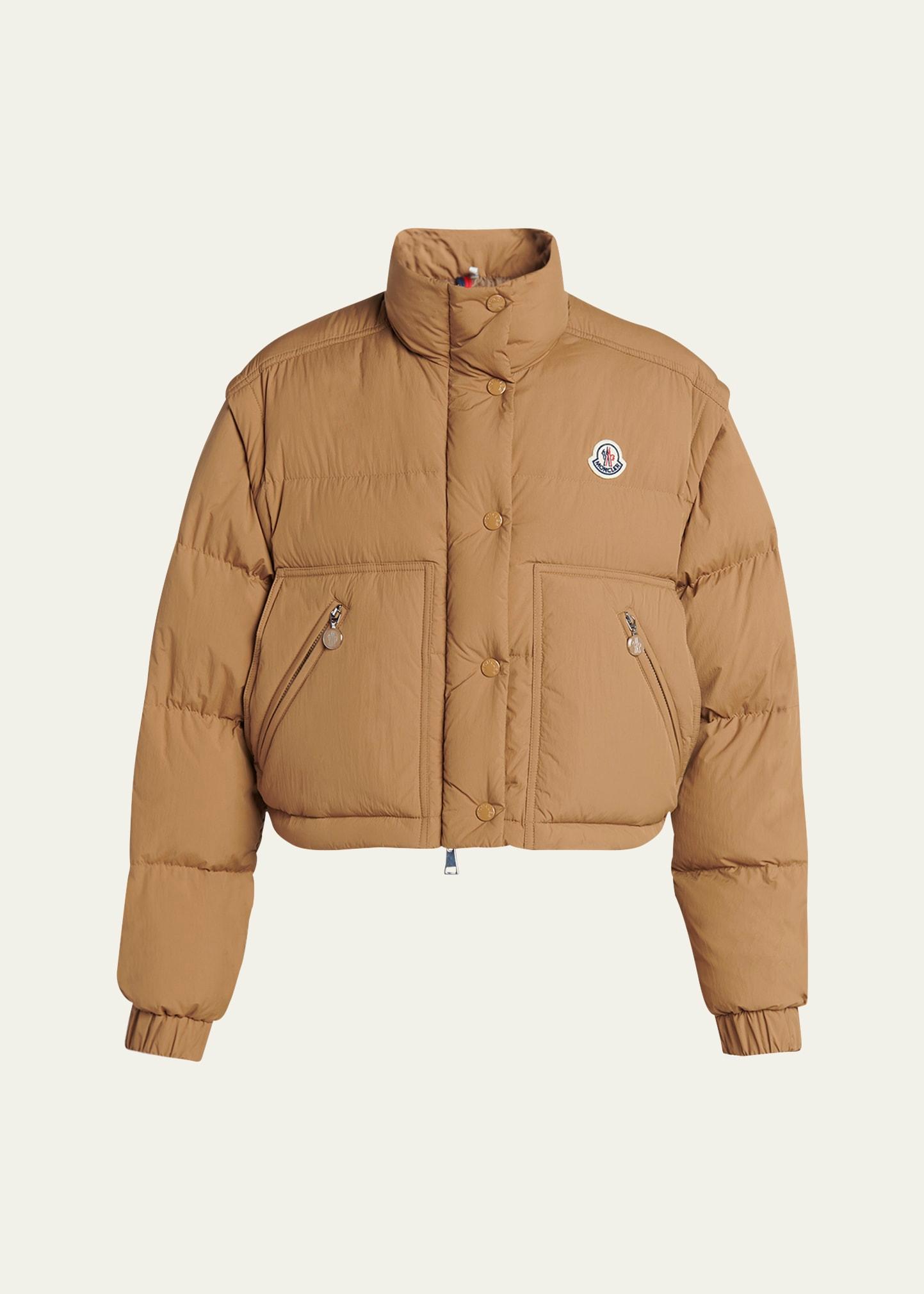 selle puffer jacket with zip-off sleeves
