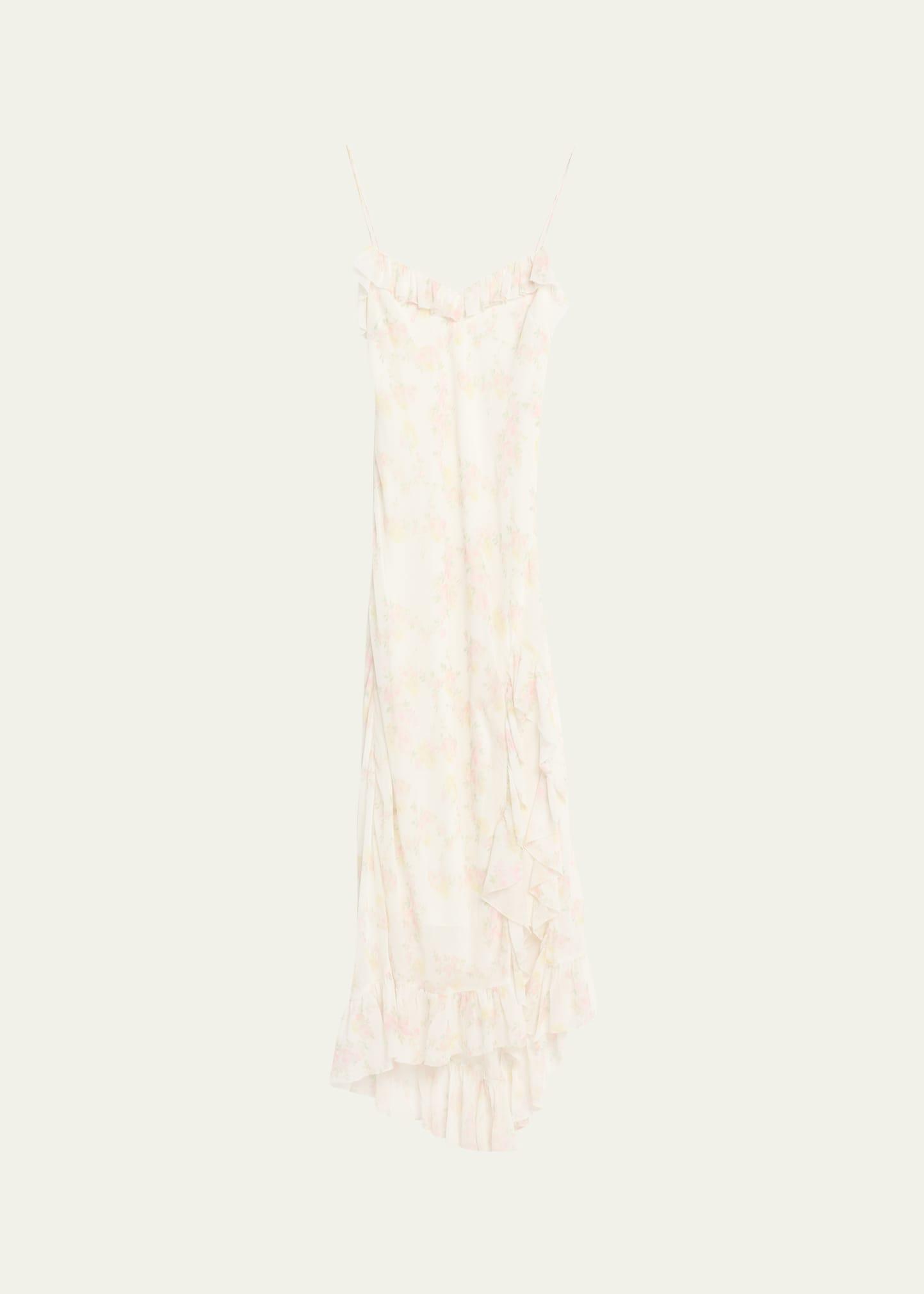selliot ruffle-trim maxi dress