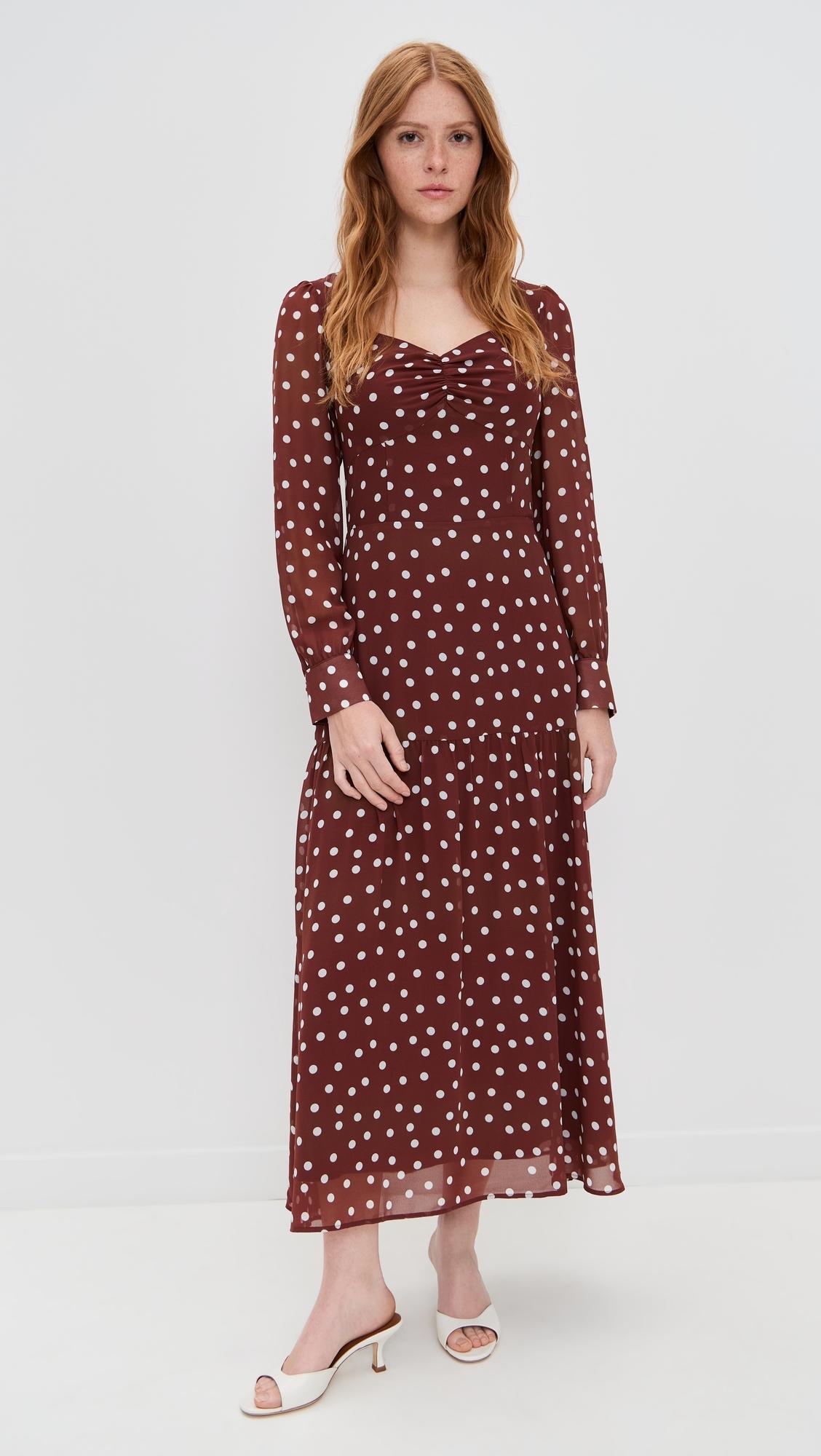 selma polka dot maxi dress
