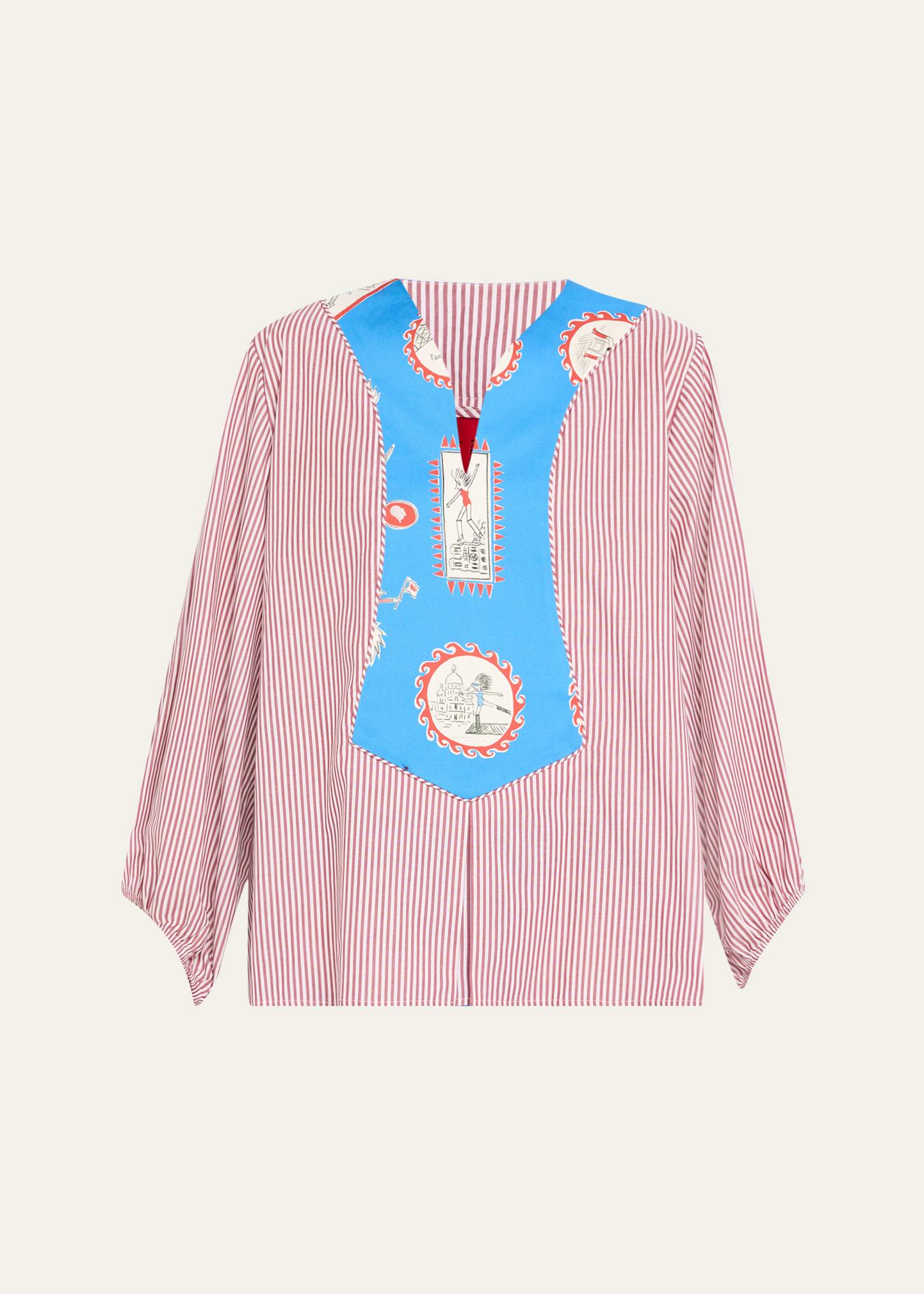 selma stripe light tependris blouse