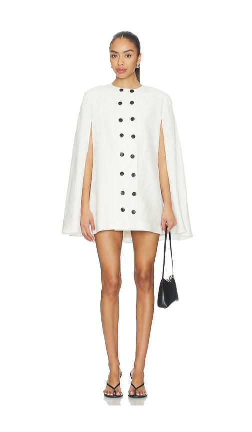 selmacilek button down jacket in ivory.