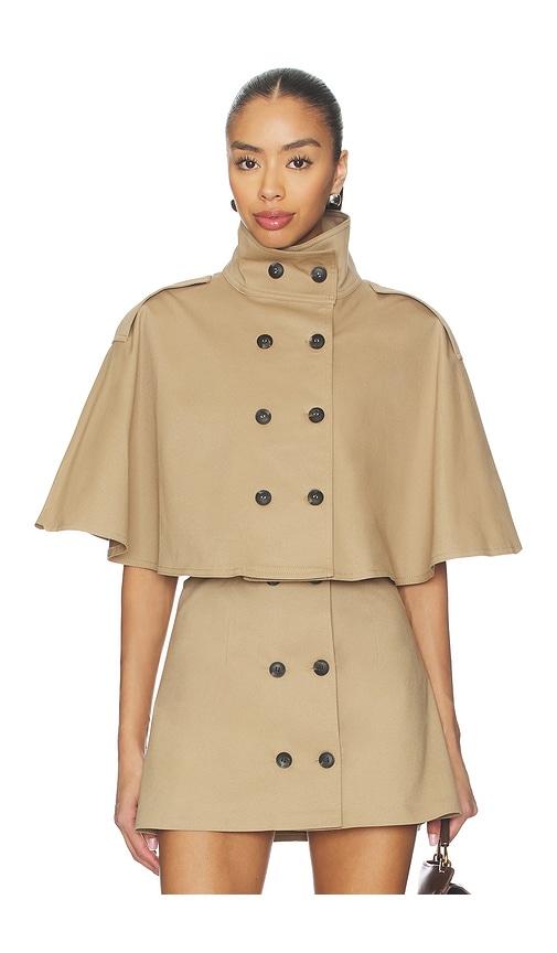 selmacilek cropped trench in tan.