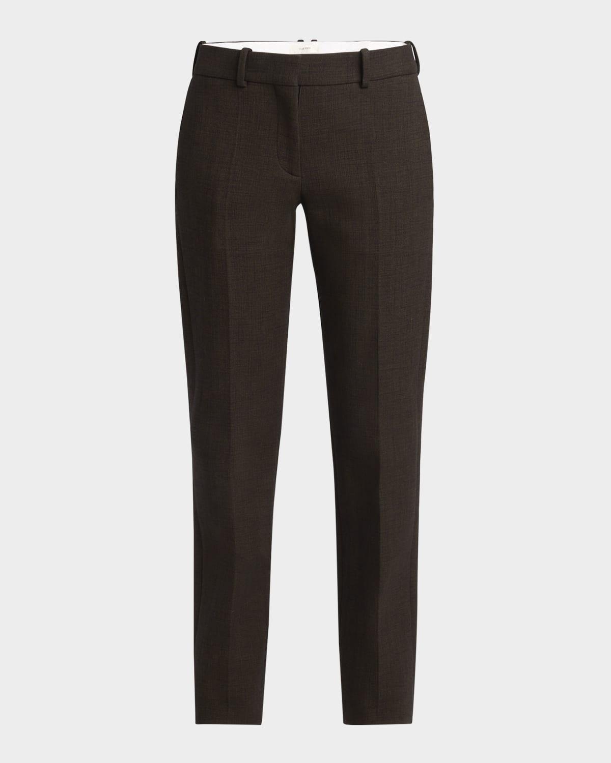 selvie mid-rise straight-leg crepe pants
