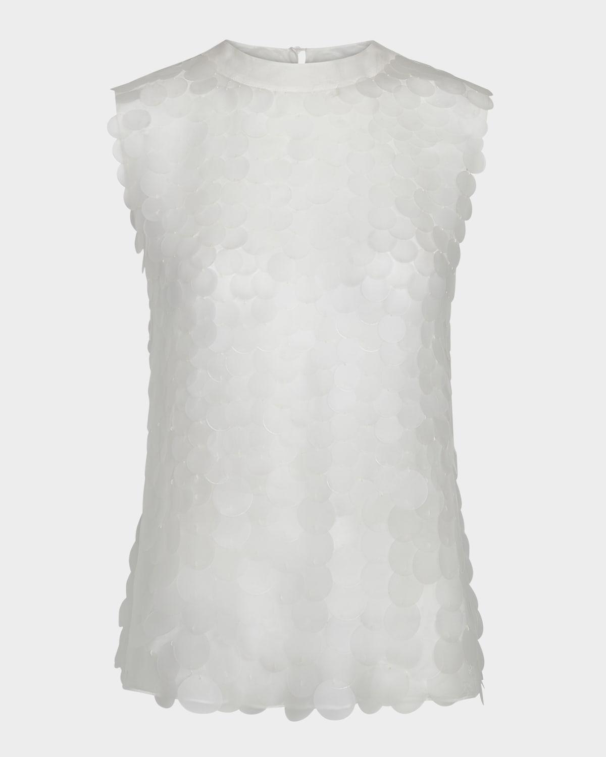 semi-sheer paillette shell