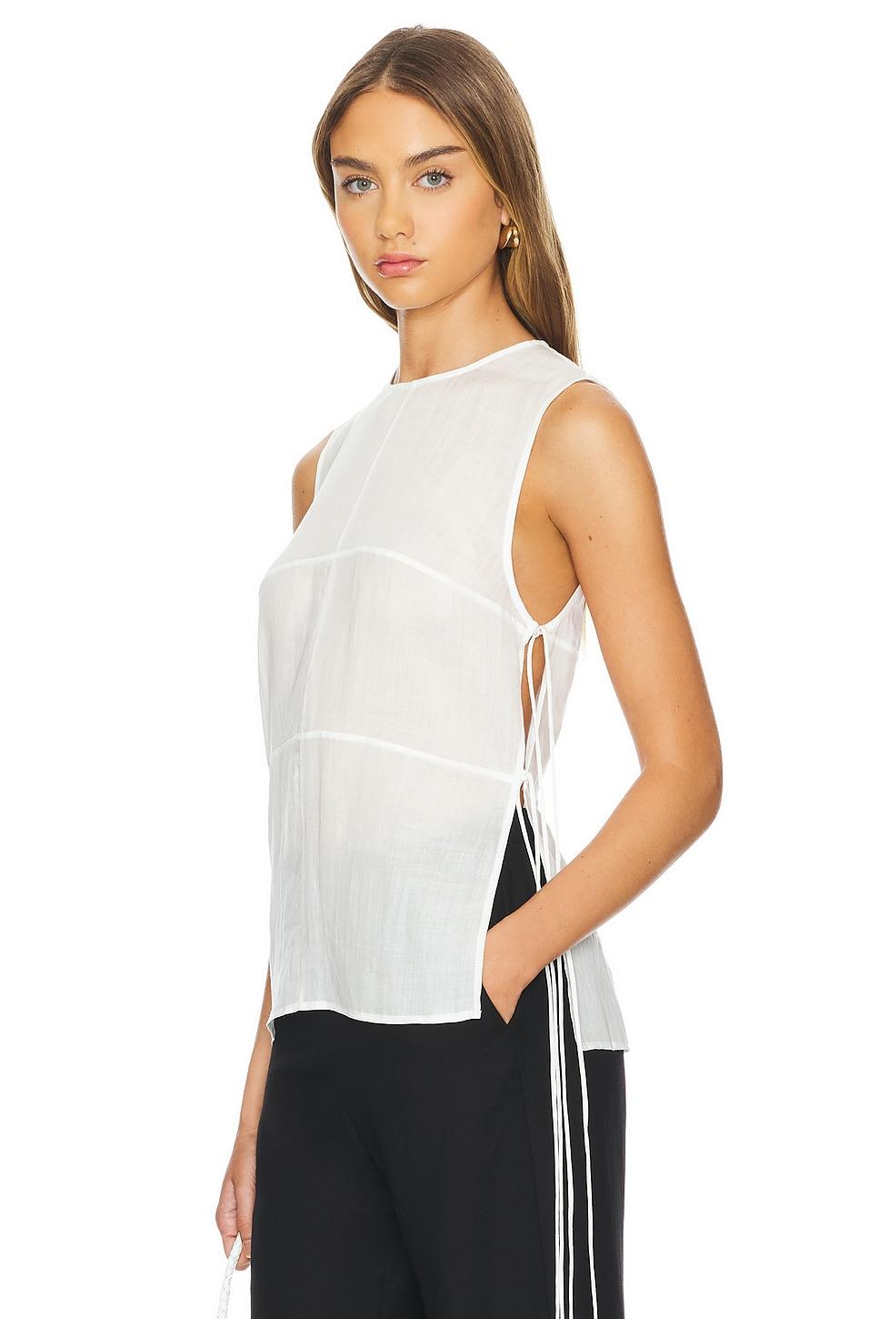 semi sheer patchwork top