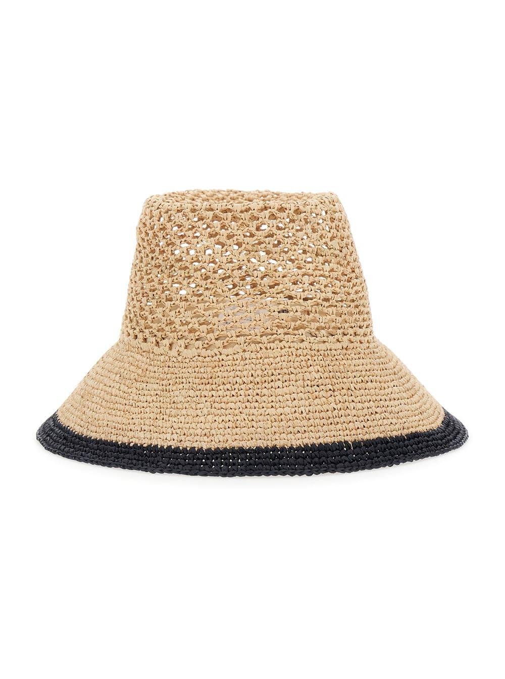 semicouture beige straw hat