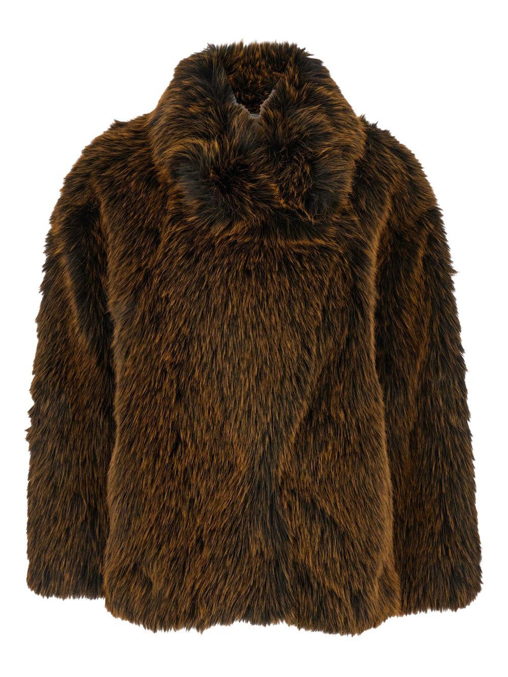 semicouture carol faux-fur jacket