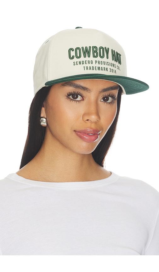 sendero provisions co. cowboy hat trucker hat in cream,green.