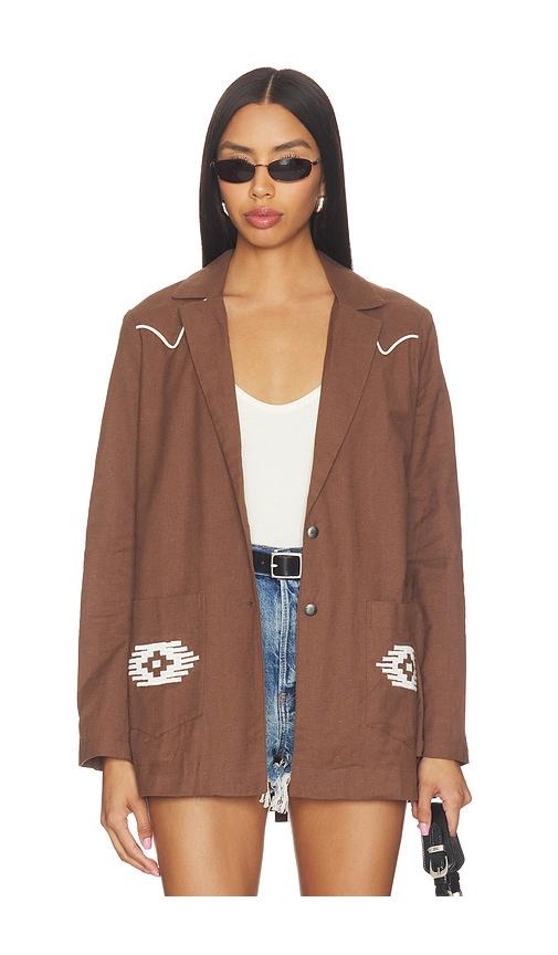 sendero provisions co. the eleanor relaxed western blazer in brown.