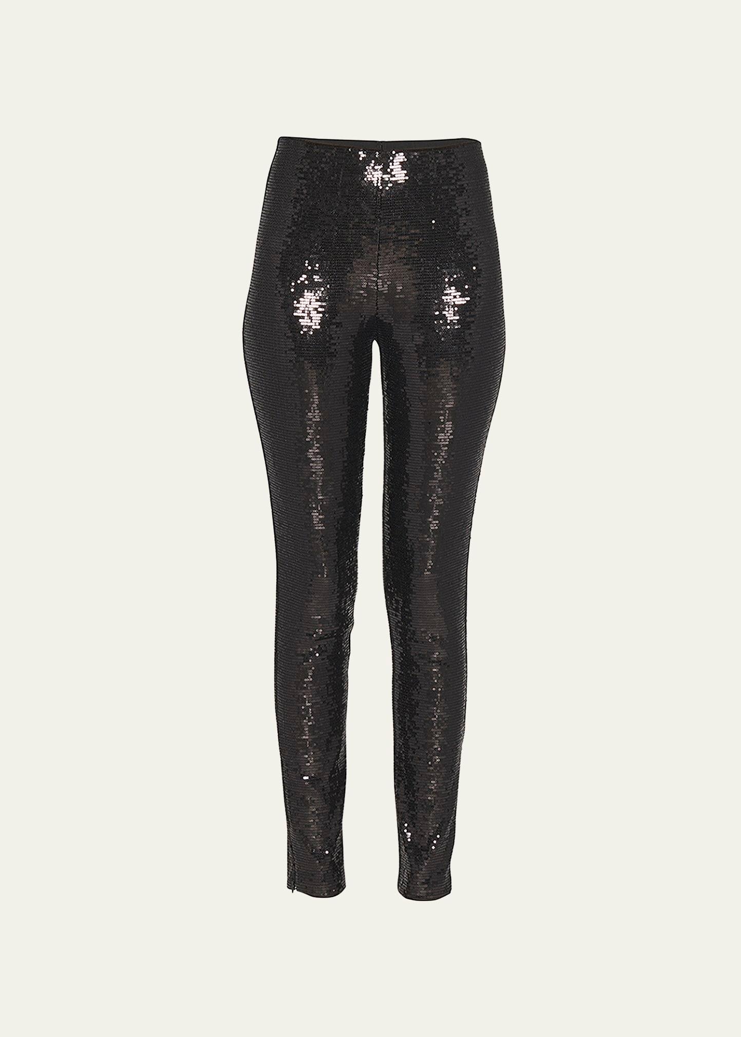 sequin ankle leggings