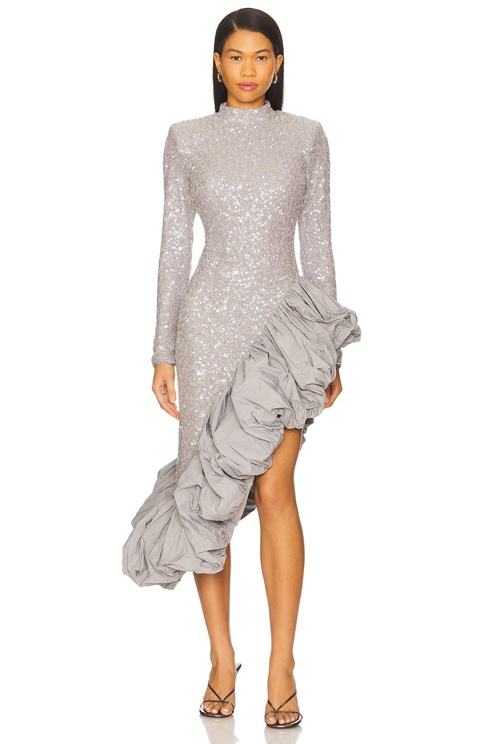 sequin asymmetric dress
