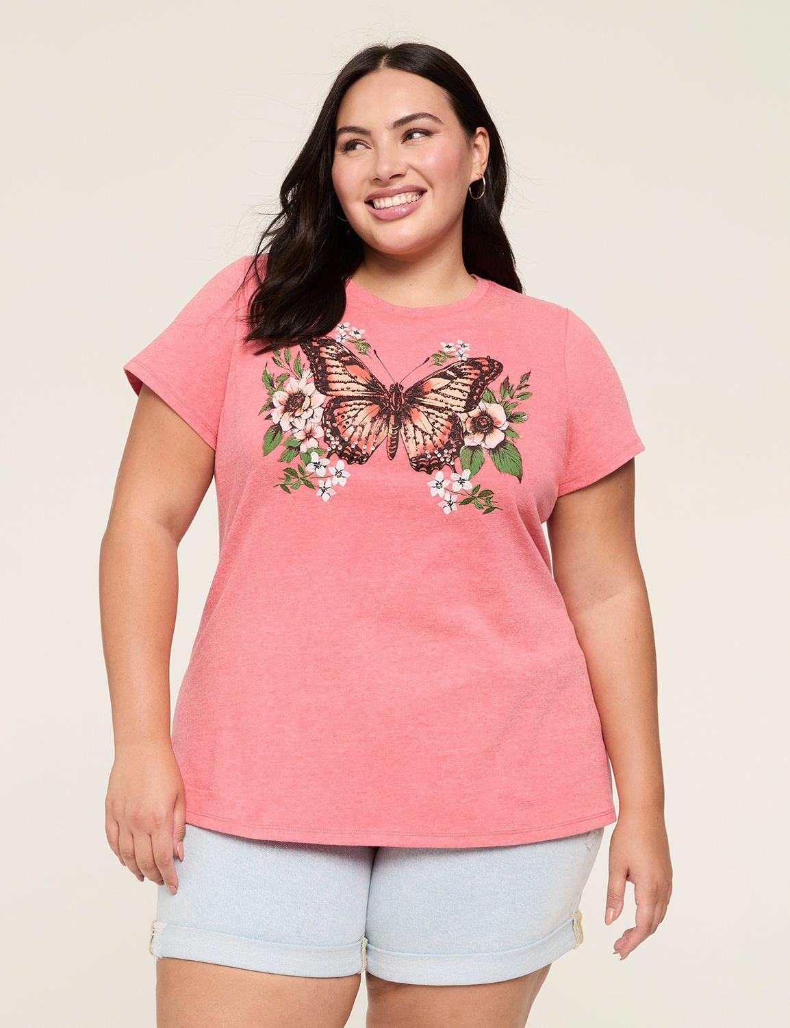 sequin butterfly graphic tee